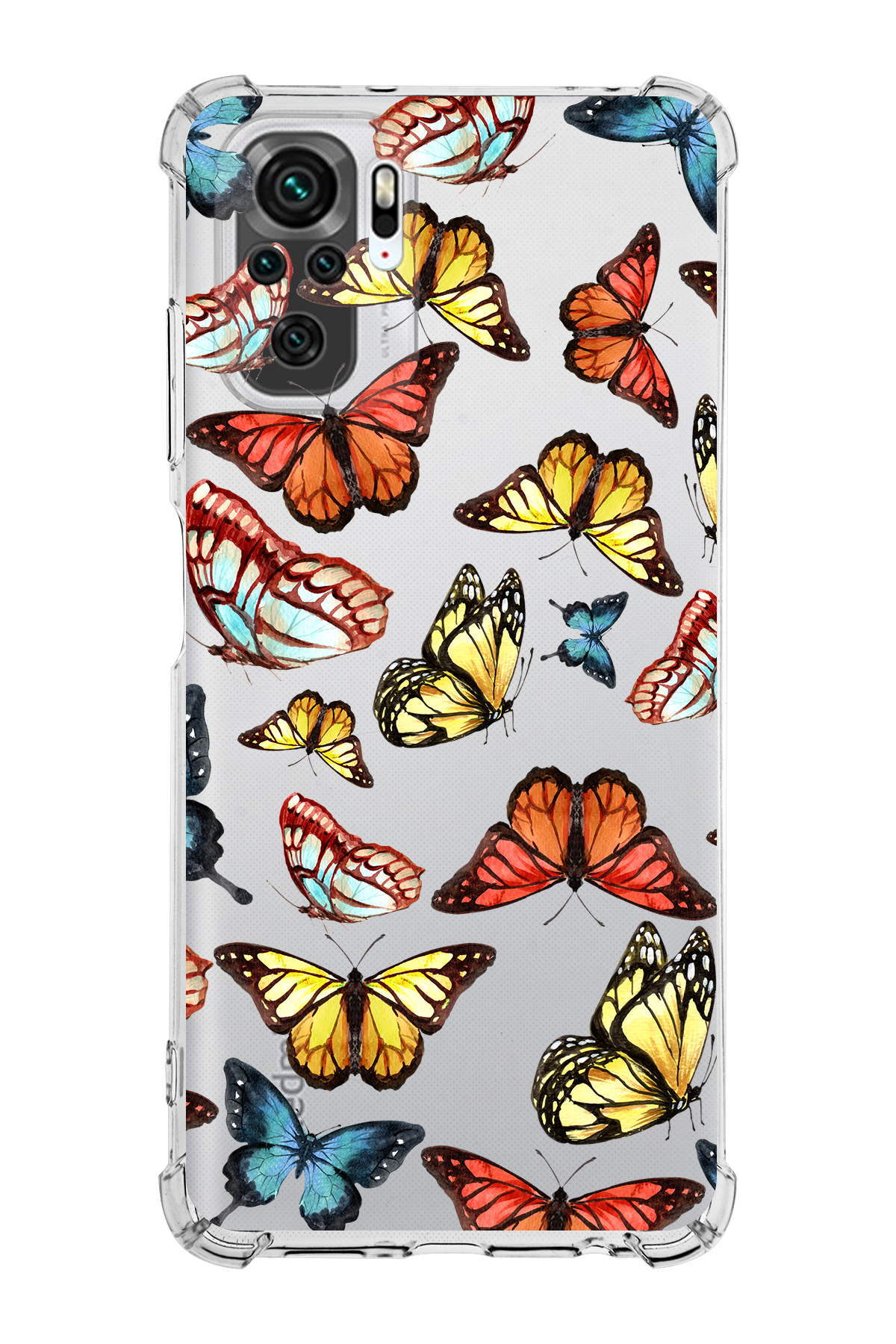 PrinriFy Xiaomi Redmi 10 2022 Uyumlu Water Color 2 Baskılı Şeffaf Köşe Korumalı Antişok Kılıf