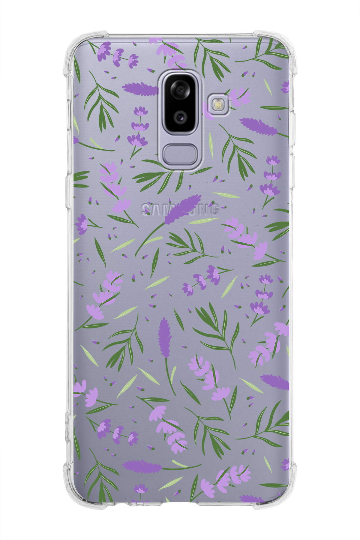 Samsung Galaxy A6 (2018) Uyumlu Water Color 3 Baskılı Şeffaf Köşe Korumalı Antişok Kılıf