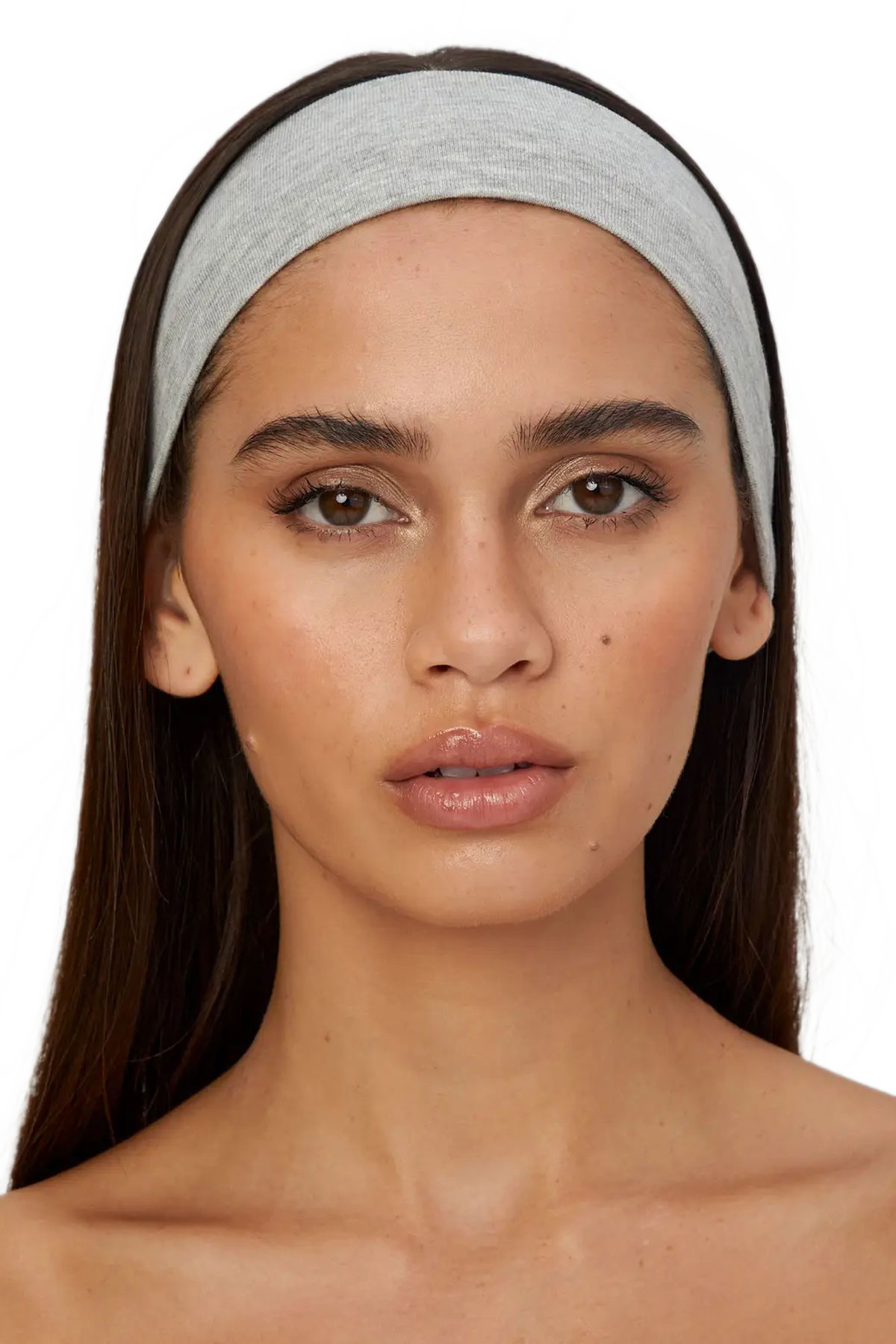 Sports Headband - Women & Men Thin Headband Bandana, Yoga Makeup Face Wash Gray Melange Headband