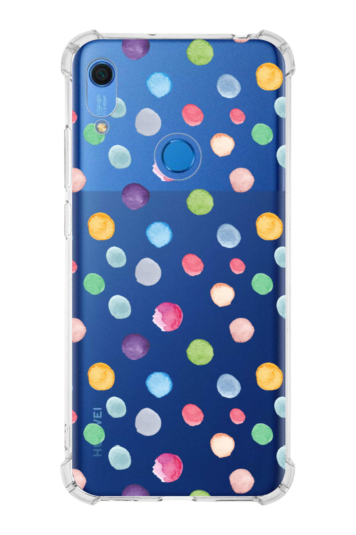 PrinriFy Huawei Y6S Uyumlu Water Color 6 Baskılı Şeffaf Köşe Korumalı Antişok Kılıf