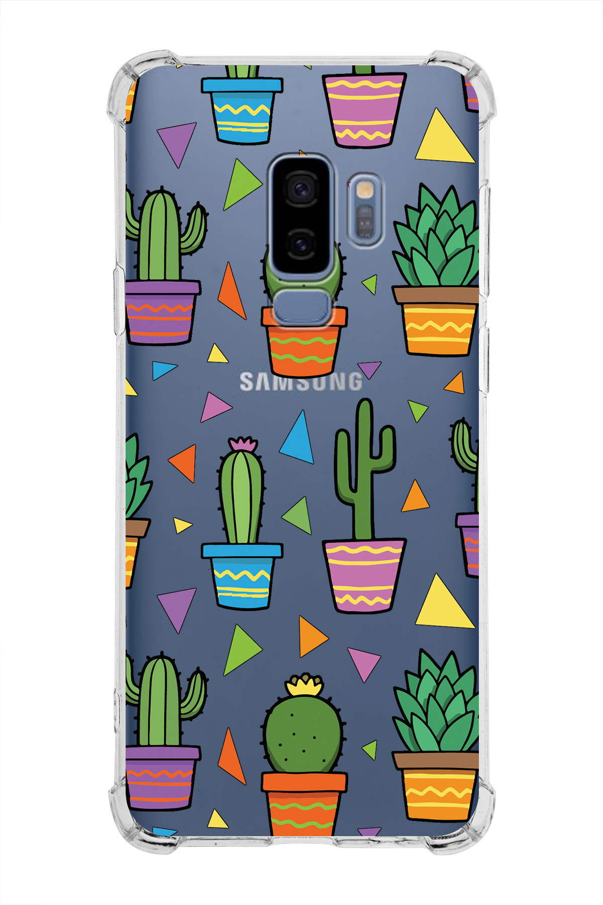 PrinriFy Samsung Galaxy S9 Plus Uyumlu Water Color 4 Baskılı Şeffaf Köşe Korumalı Antişok Kılıf