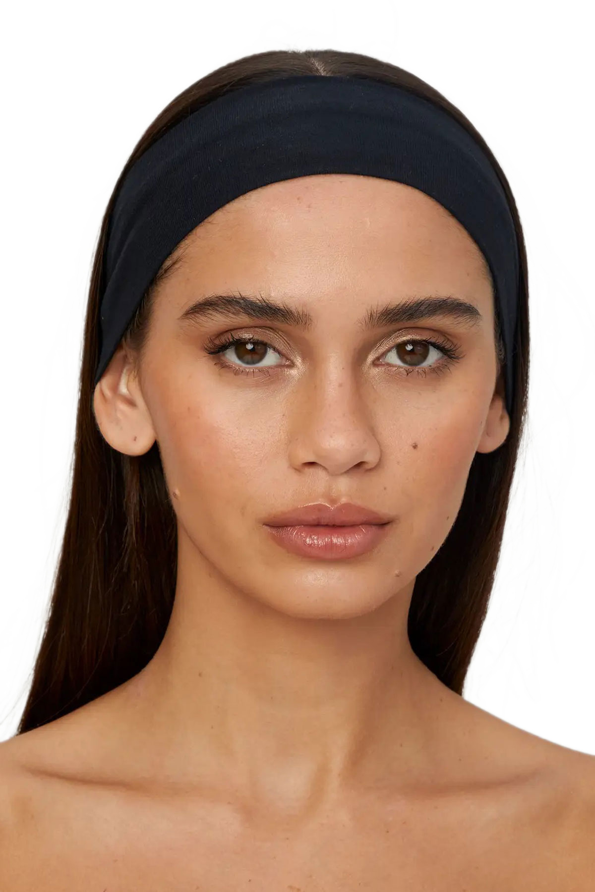 Sports Headband - Women & Men Slim Stretch Hair Bandana, Yoga Makeup Face Wash Black Hair Band