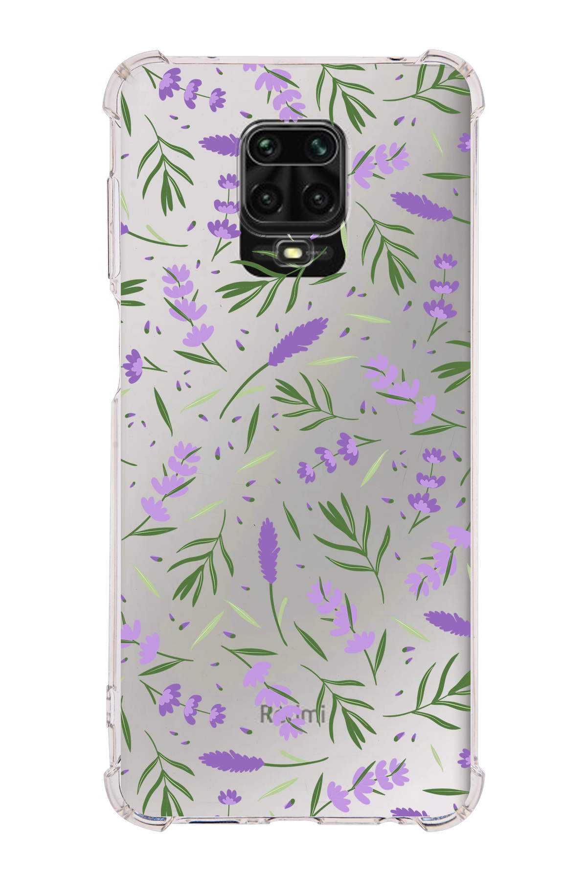 PrinriFy Xiaomi Redmi Note 9s Uyumlu Water Color 3 Baskılı Şeffaf Köşe Korumalı Antişok Kılıf