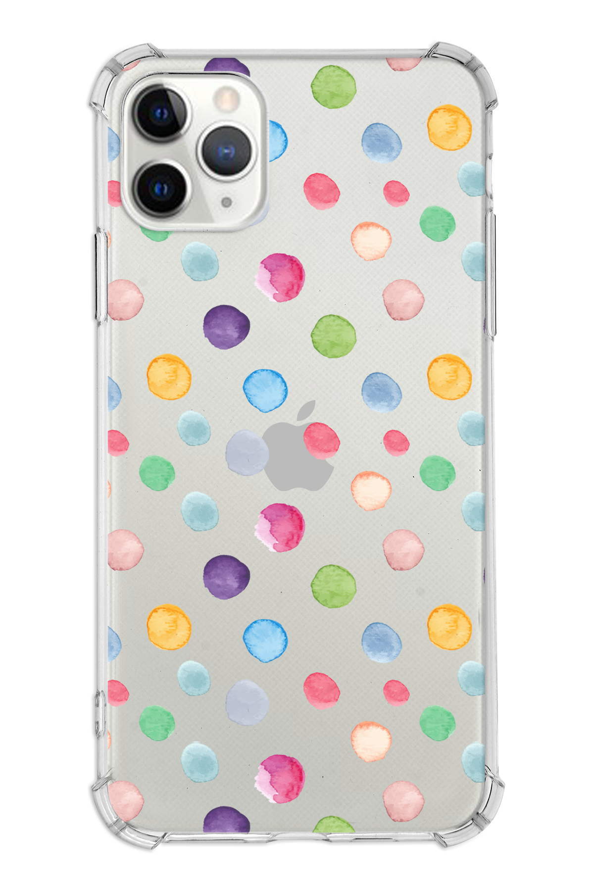 PrinriFy Apple iPhone 11 Pro Uyumlu Water Color 6 Baskılı Şeffaf Köşe Korumalı Antişok Kılıf