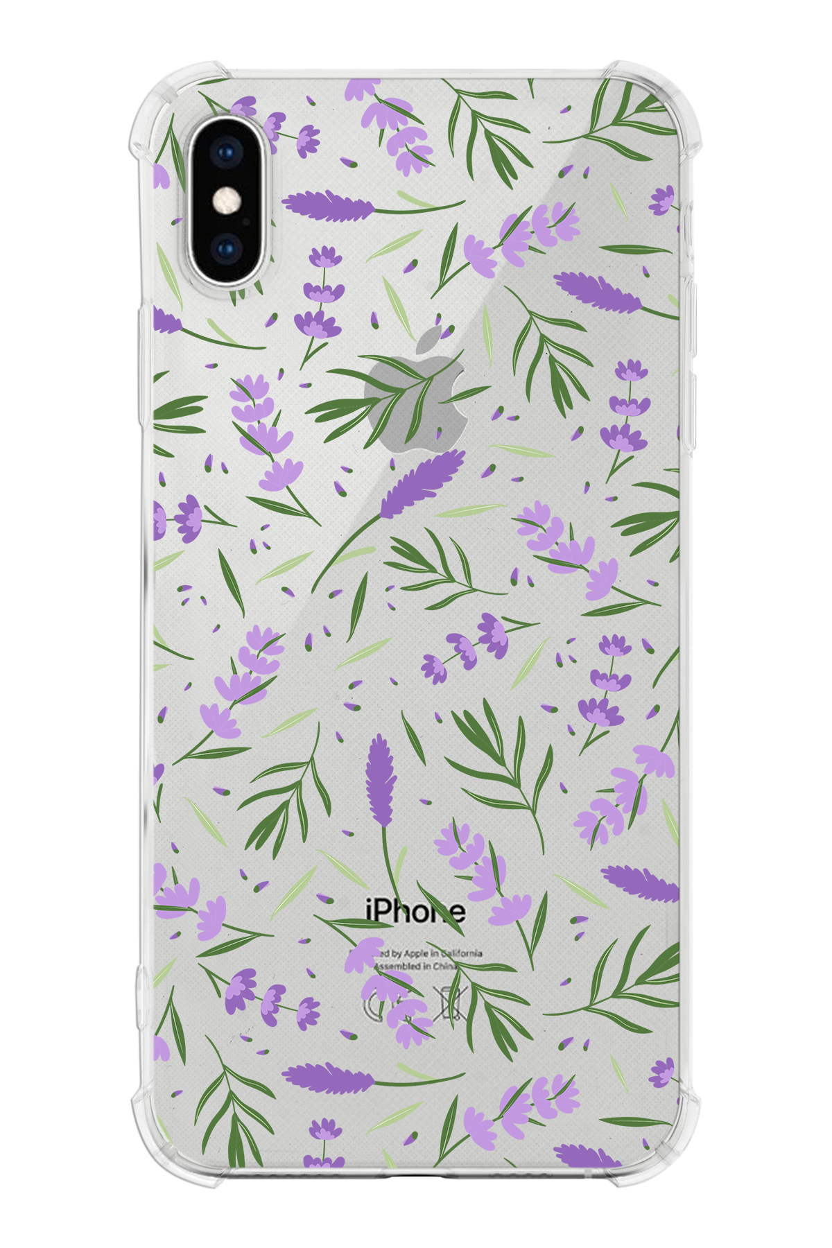 PrinriFy Apple iPhone XS Max Uyumlu Water Color 3 Baskılı Şeffaf Köşe Korumalı Antişok Kılıf