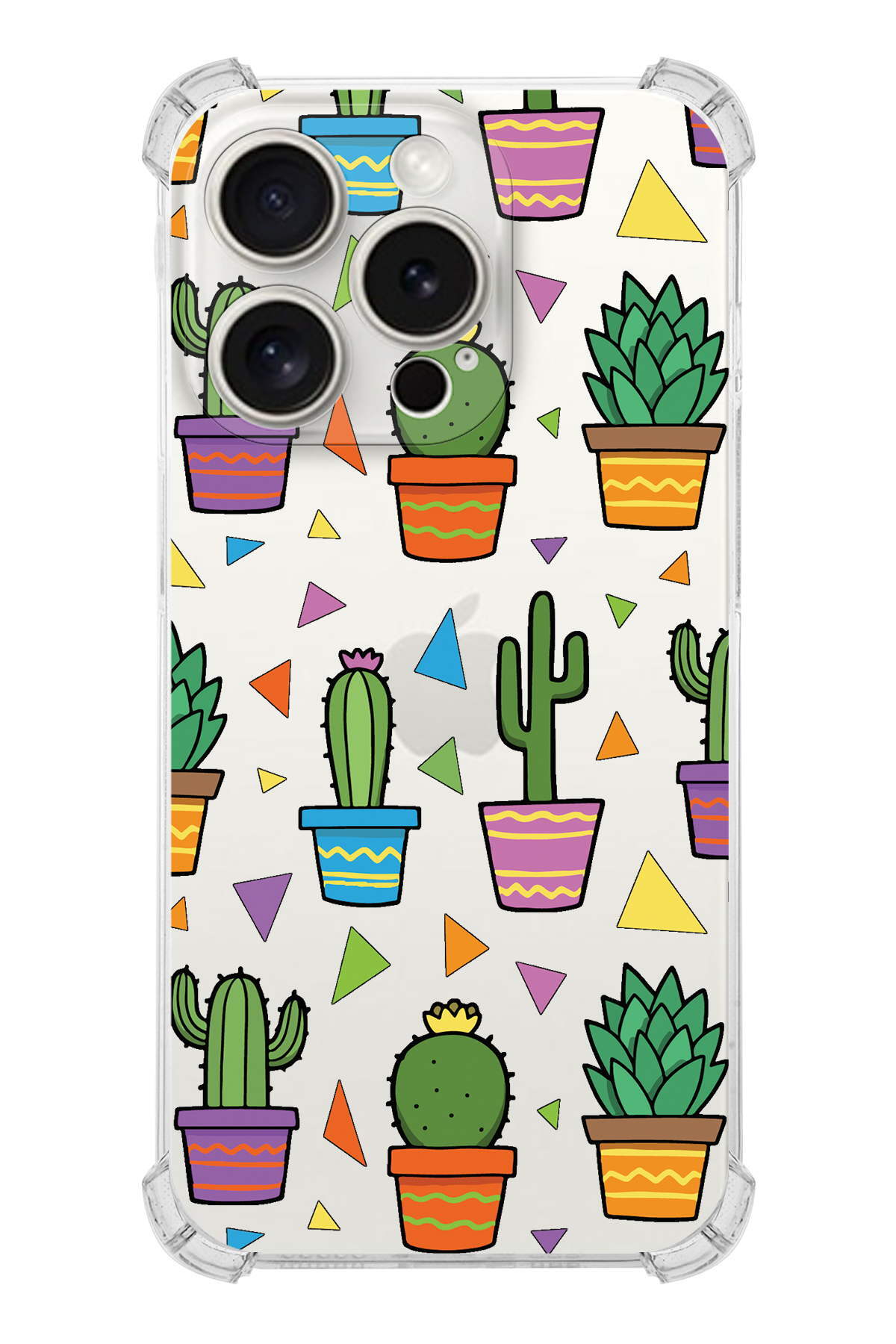 PrinriFy Apple iPhone 15 Pro Water Color 4 Şeffaf Köşe ve Kamera Korumalı Korumalı Antişok Kılıf