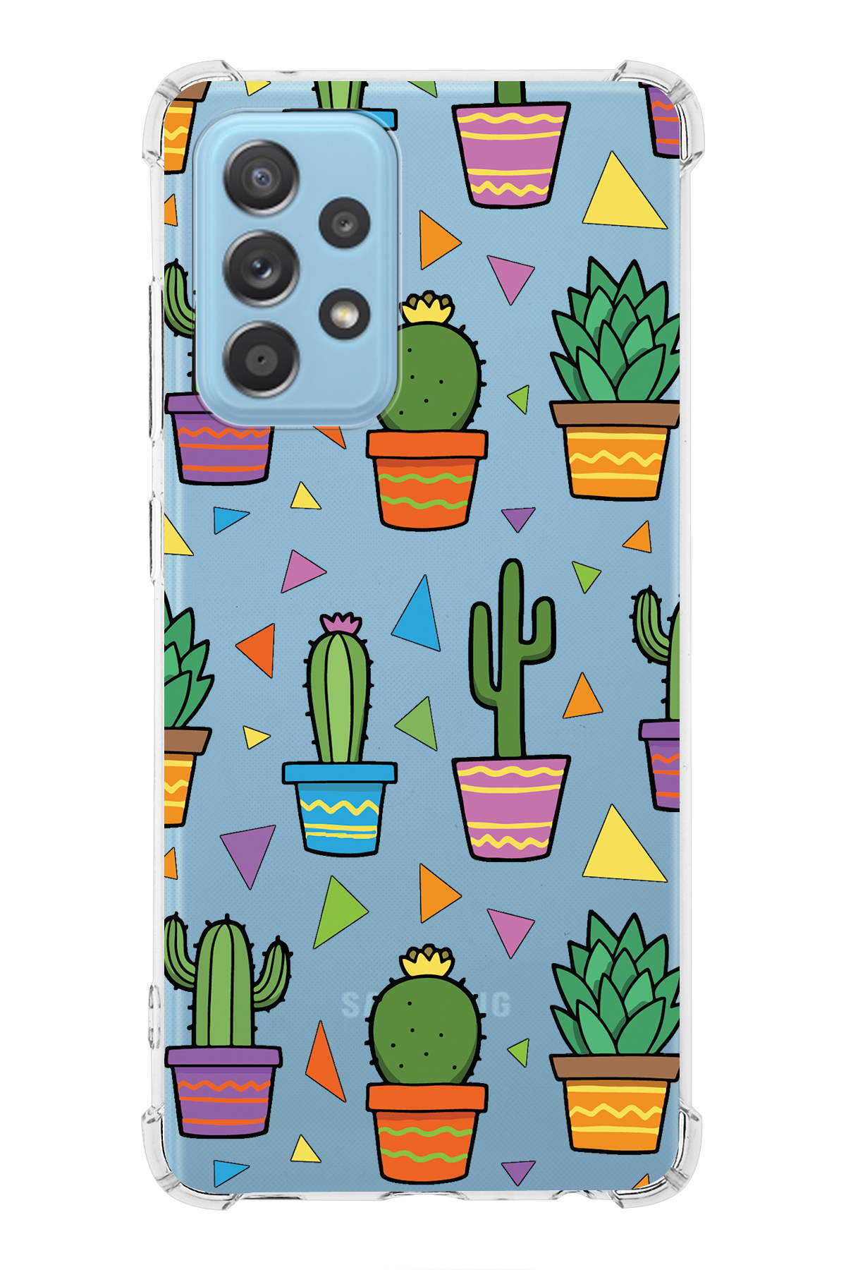 Samsung Galaxy A52 Uyumlu Water Color 4 Baskılı Şeffaf Köşe Korumalı Antişok Kılıf