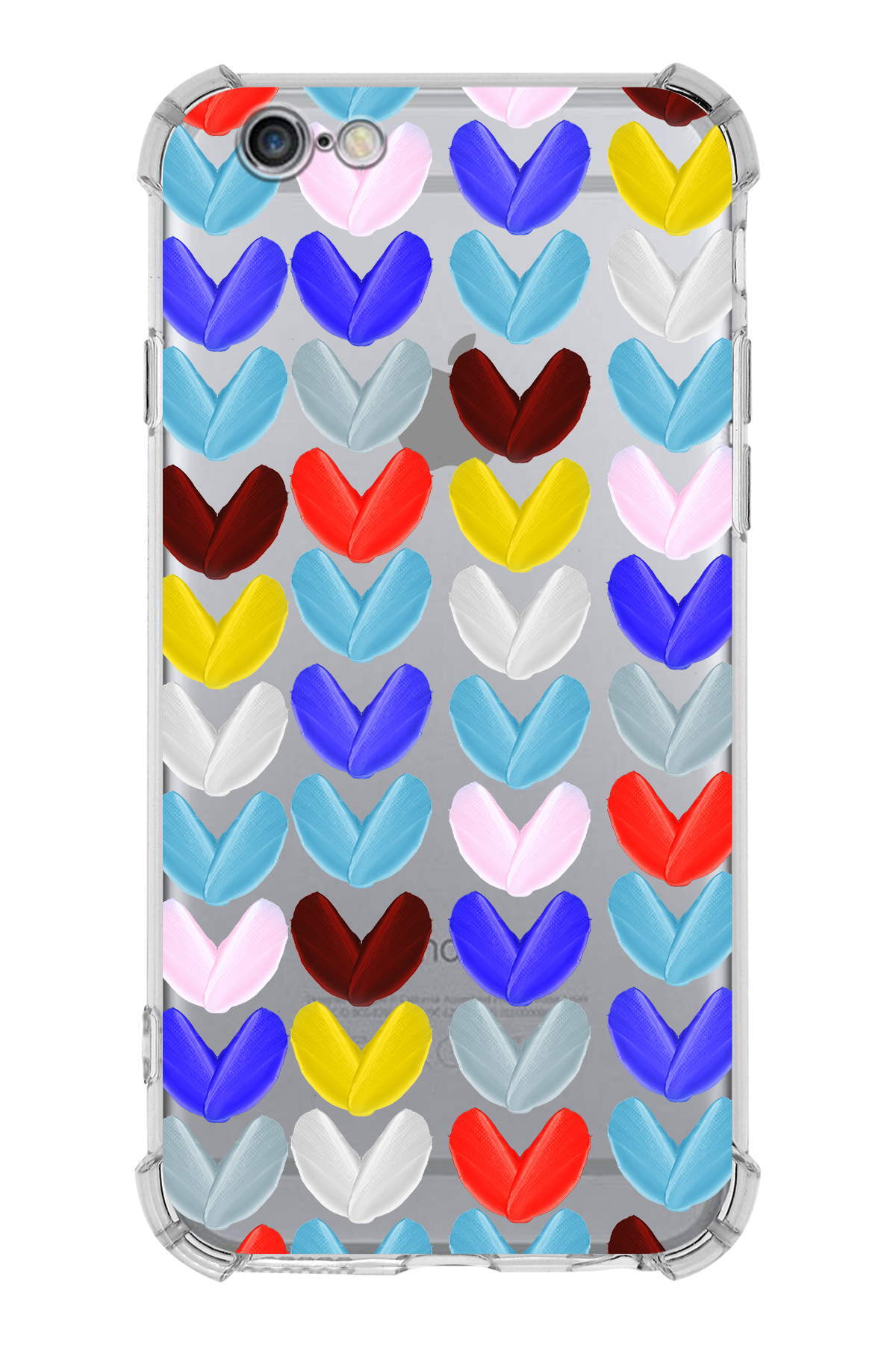 PrinriFy Apple iPhone 6S Plus Uyumlu Water Color 1 Baskılı Şeffaf Köşe Korumalı Antişok Kılıf