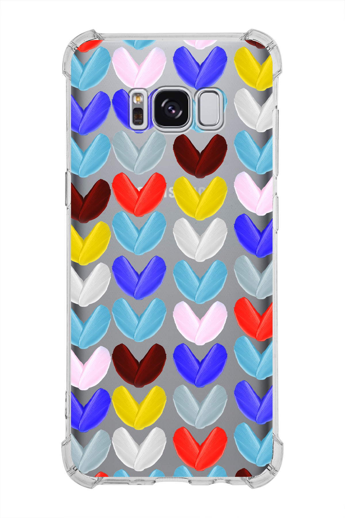 PrinriFy Samsung Galaxy S8 Uyumlu Water Color 1 Baskılı Şeffaf Köşe Korumalı Antişok Kılıf