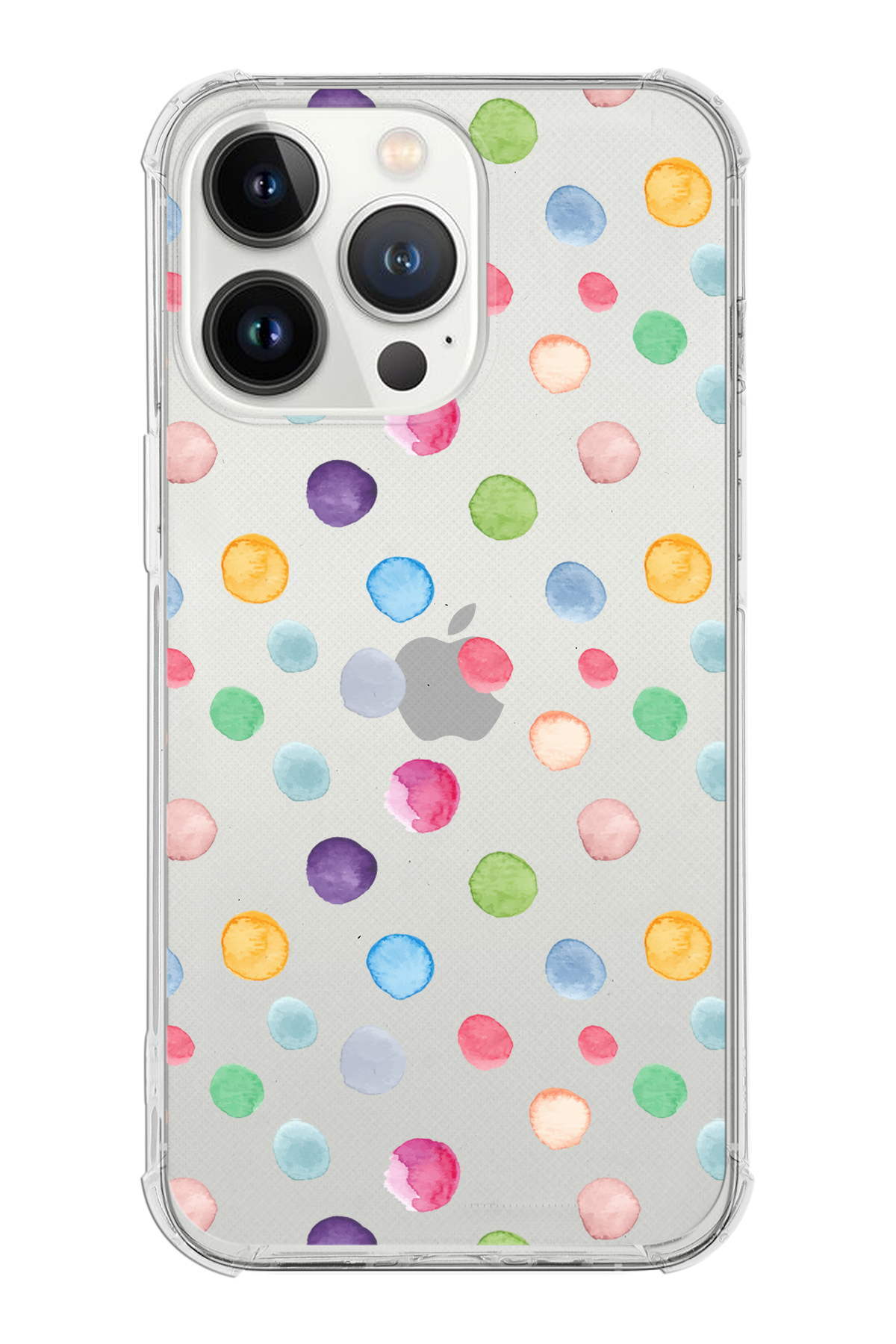 PrinriFy Apple iPhone 13 Pro Max Uyumlu Water Color 6 Baskılı Şeffaf Köşe Korumalı Antişok Kılıf