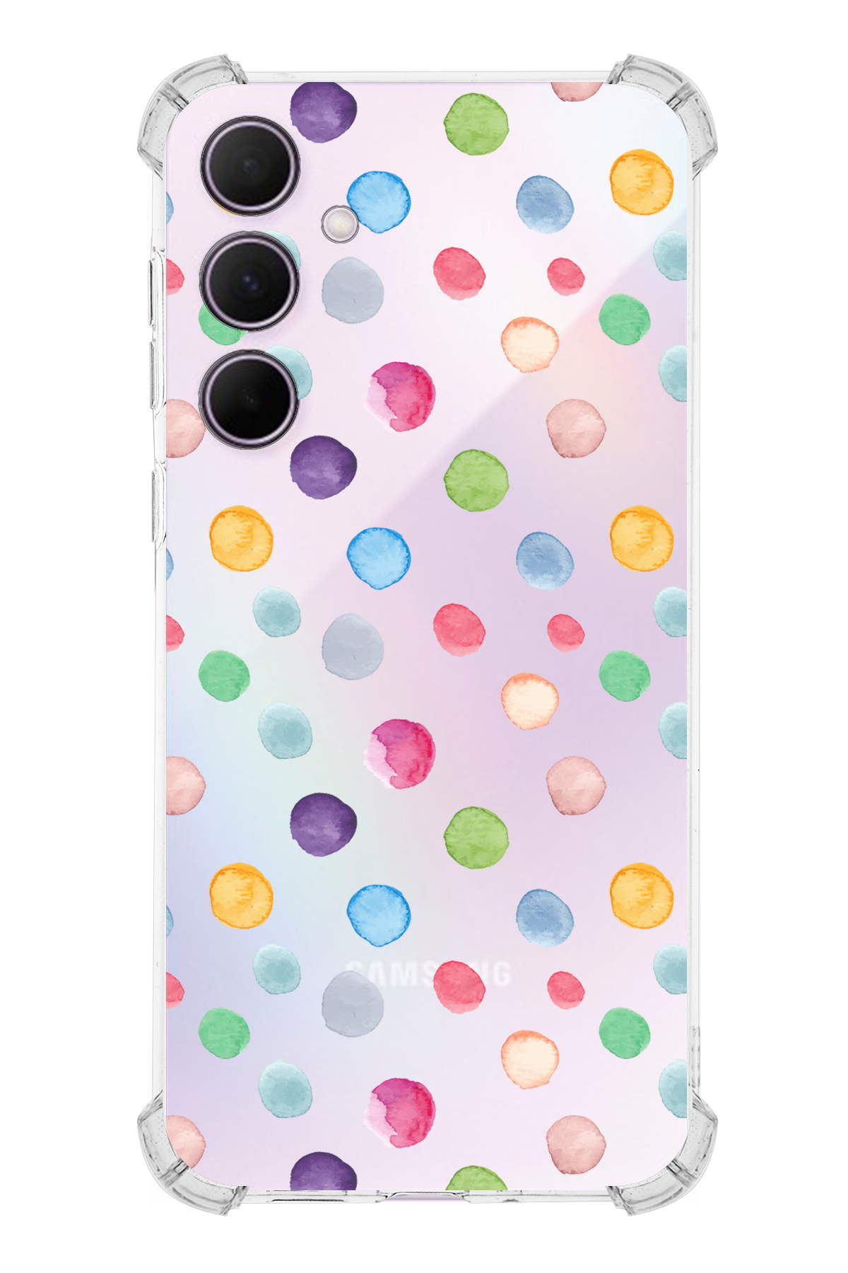 Samsung Galaxy A35 Uyumlu Water Color 6 Baskılı Şeffaf Köşe Korumalı Antişok Kılıf