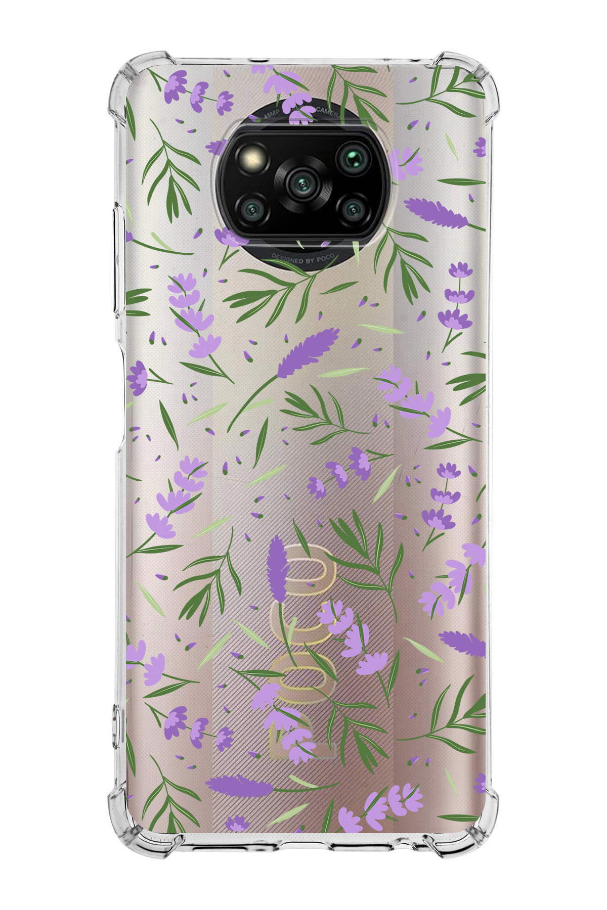 PrinriFy Poco X3 Pro Uyumlu Water Color 3 Baskılı Şeffaf Köşe Korumalı Antişok Kılıf