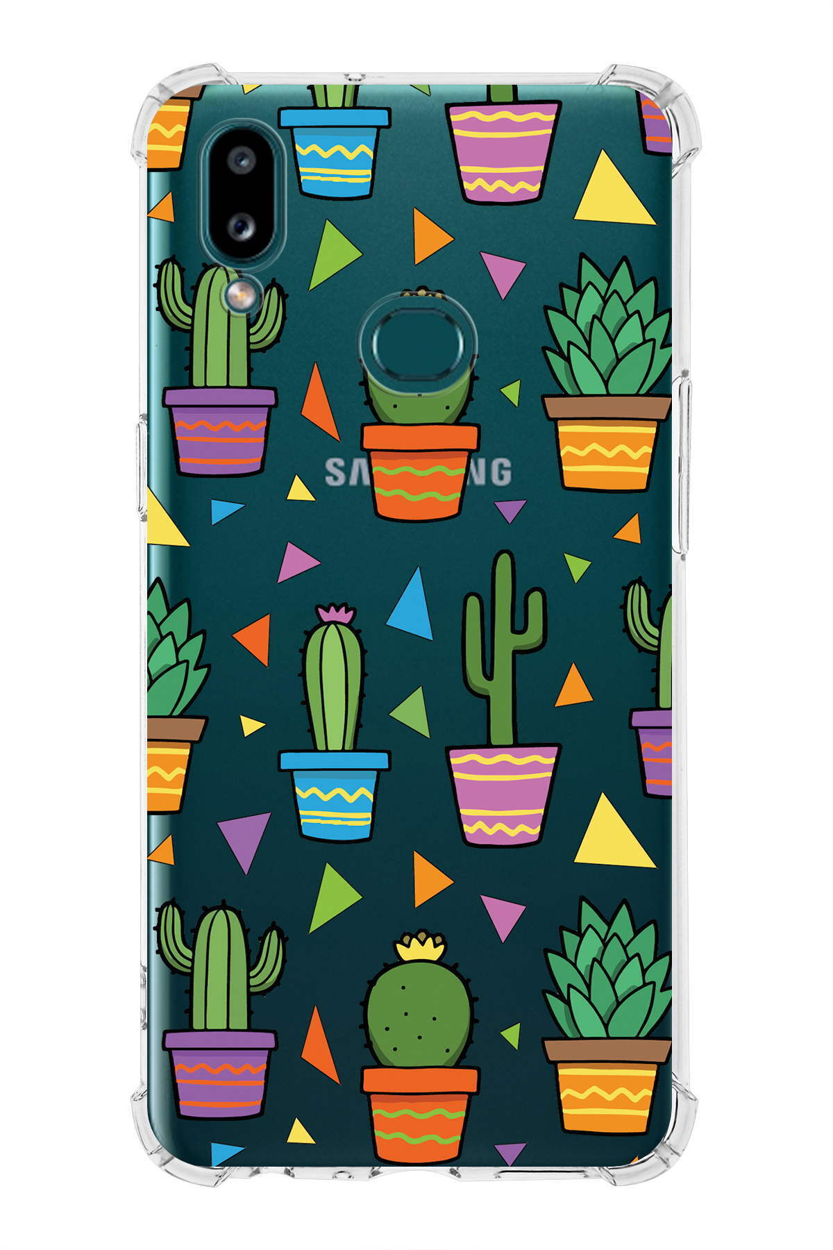 Samsung Galaxy A10s Uyumlu Water Color 4 Baskılı Şeffaf Köşe Korumalı Antişok Kılıf