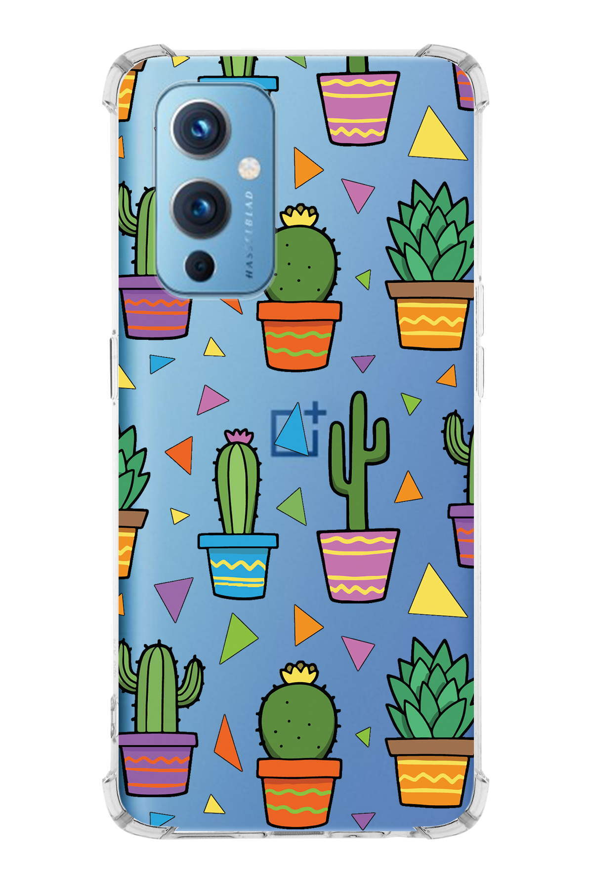 One Plus 9 Uyumlu Water Color 4 Baskılı Şeffaf Köşe Korumalı Antişok Kılıf