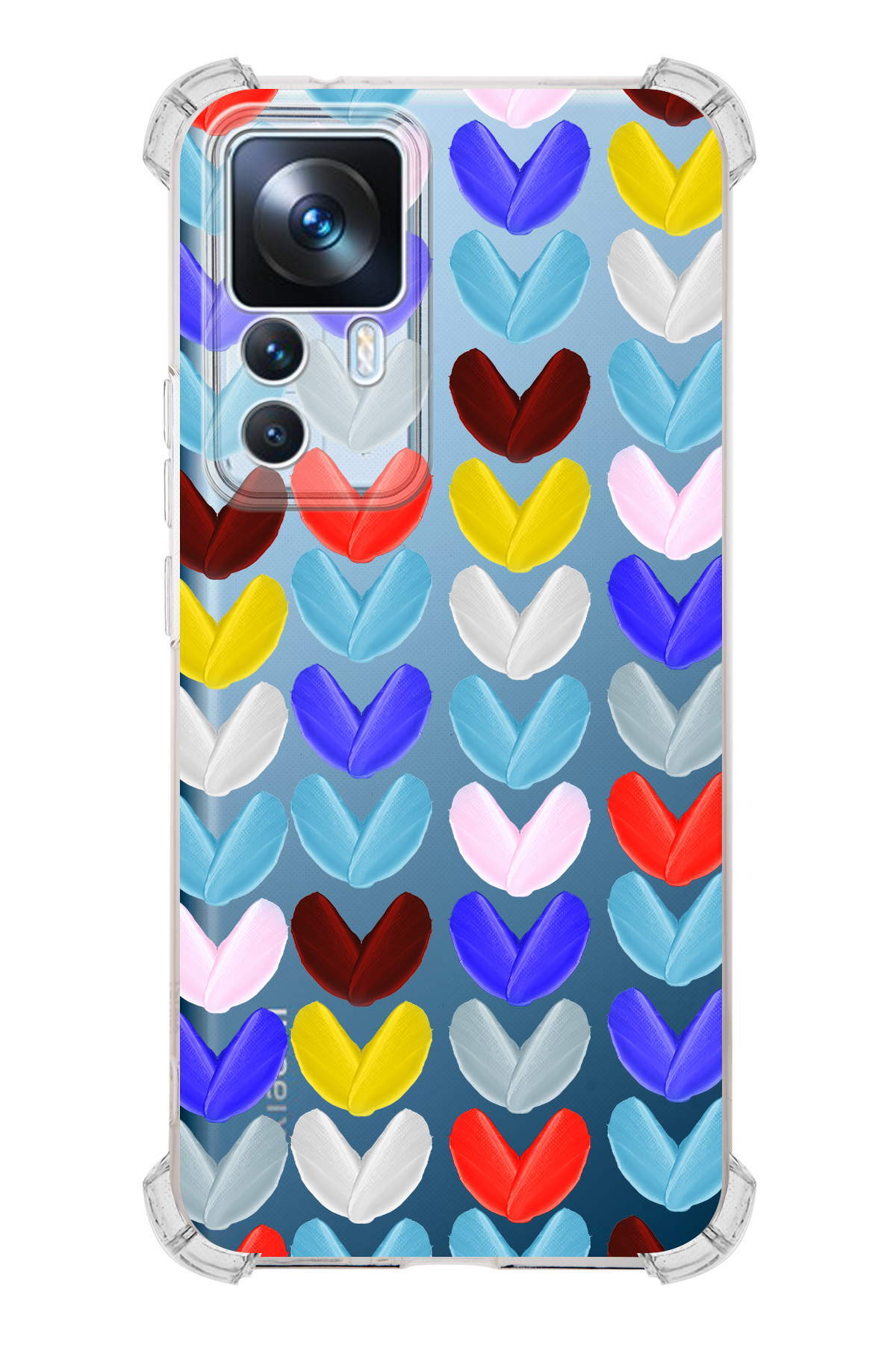 PrinriFy Xiaomi Mi 12T Uyumlu Water Color 1 Baskılı Şeffaf Köşe Korumalı Antişok Kılıf