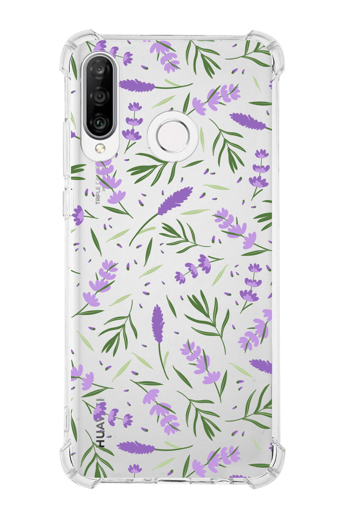 PrinriFy Huawei P30 Lite Uyumlu Water Color 3 Baskılı Şeffaf Köşe Korumalı Antişok Kılıf