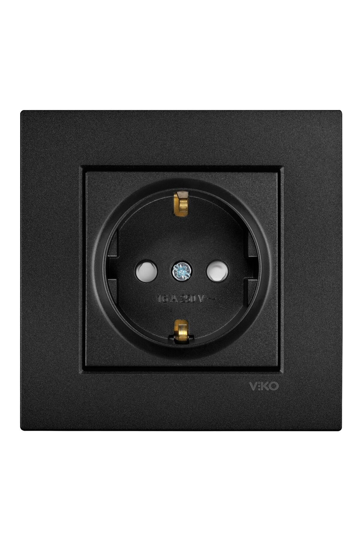 VİKO Artline Novella Siyah Topraklı Priz ÇERÇEVELİ