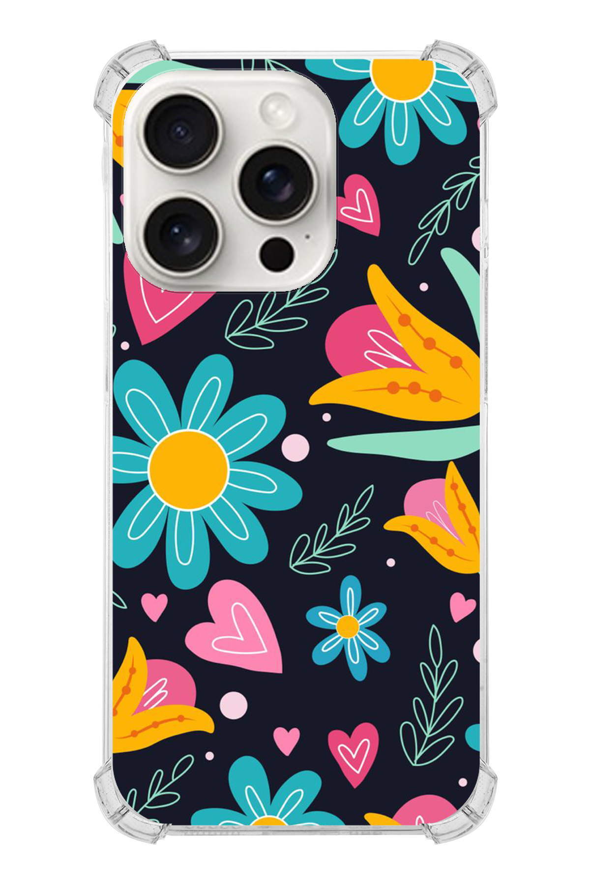 Apple iPhone 15 Pro Max Uyumlu Nazar 1 Baskılı Şeffaf Köşe Korumalı Antişok Kılıf