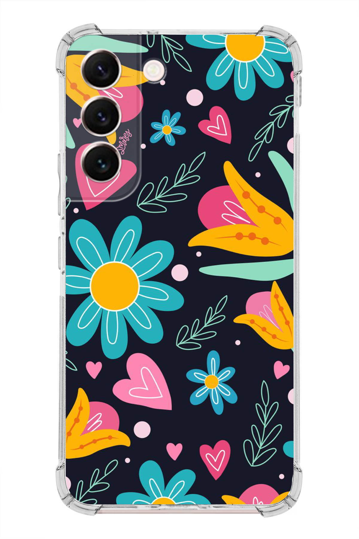 Samsung Galaxy S22 Plus Uyumlu Retro Color 1 Baskılı Şeffaf Köşe Korumalı Antişok Kılıf