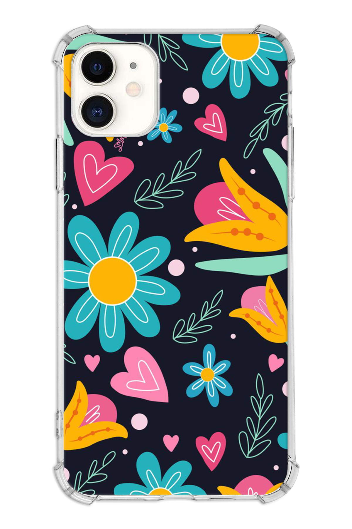 Apple iPhone 11 Uyumlu Retro Color 1 Baskılı Şeffaf Köşe Korumalı Antişok Kılıf