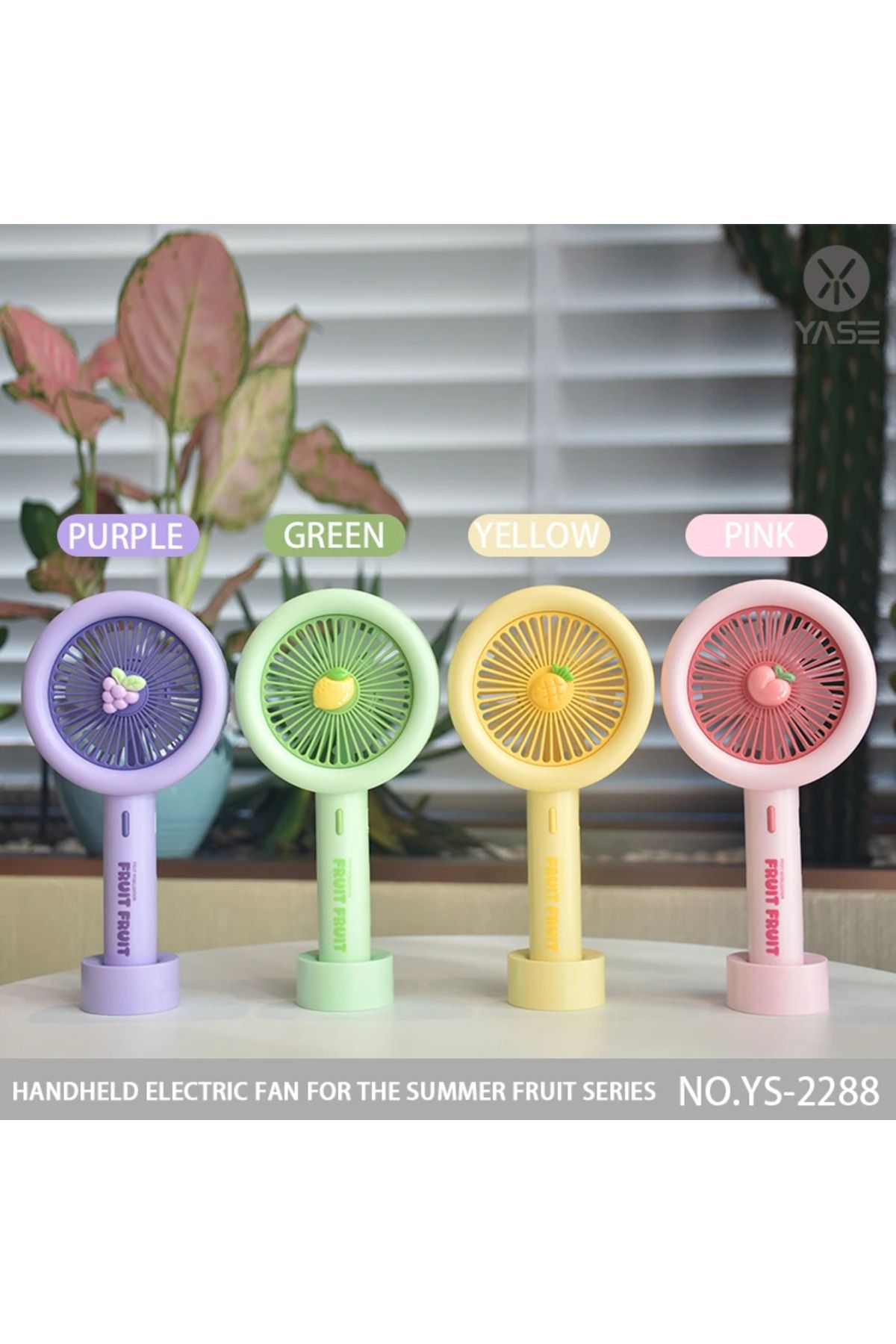 Mini Klima Led Işıklı Şarjlı El Fanı Vantilatör 3 Kademeli Hız Serinletici Fan Yeşil #2