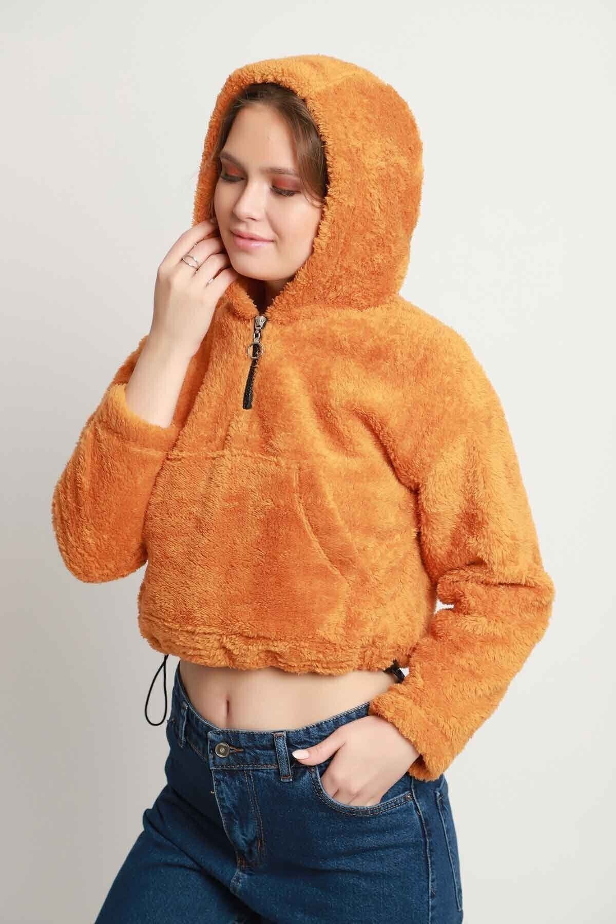 Tarçın Kadın Peluş Sweatshirt | MK19W273508