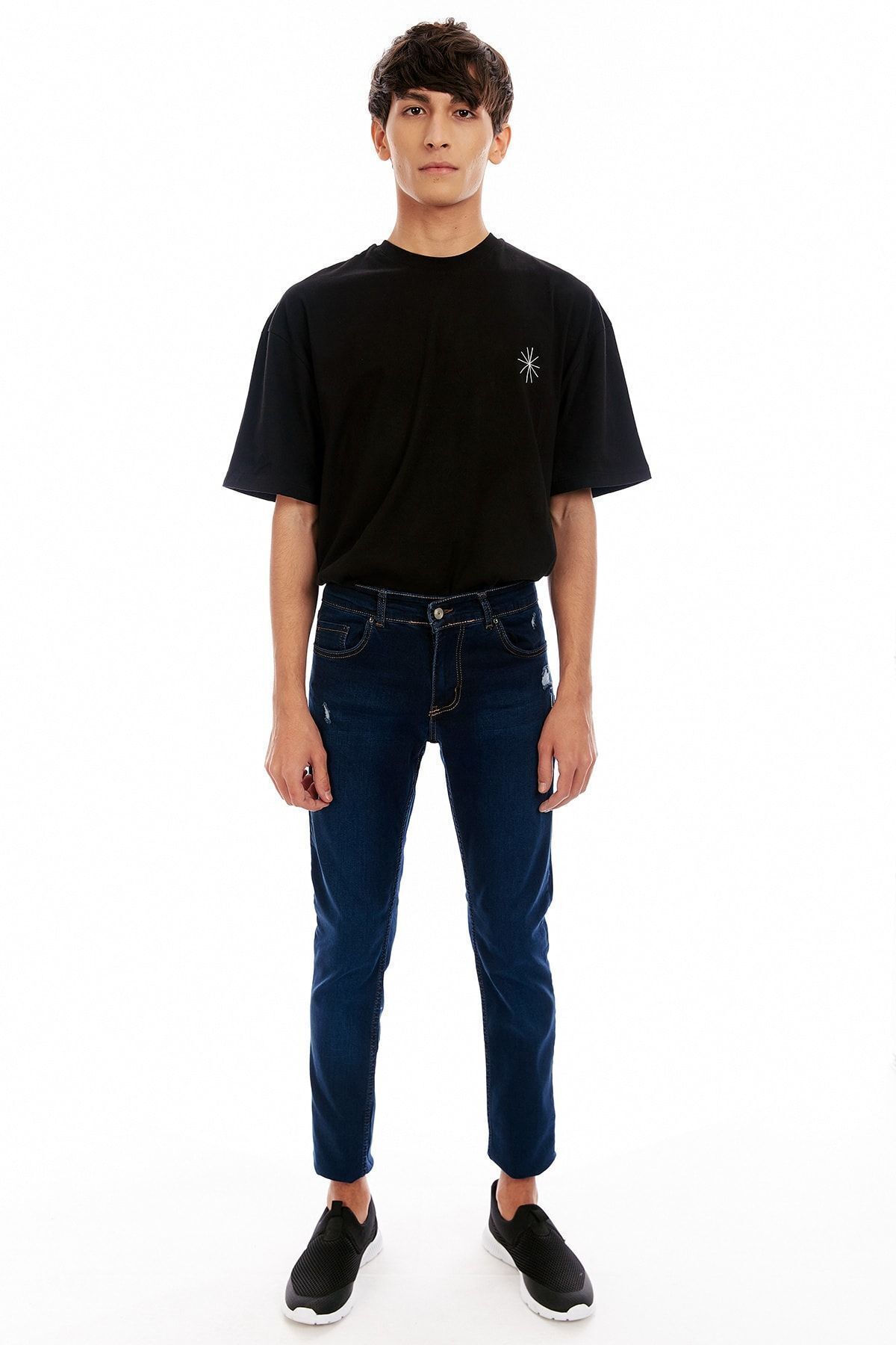 Erkek Lacivert Lazerli Pantolon | MJ21W410075