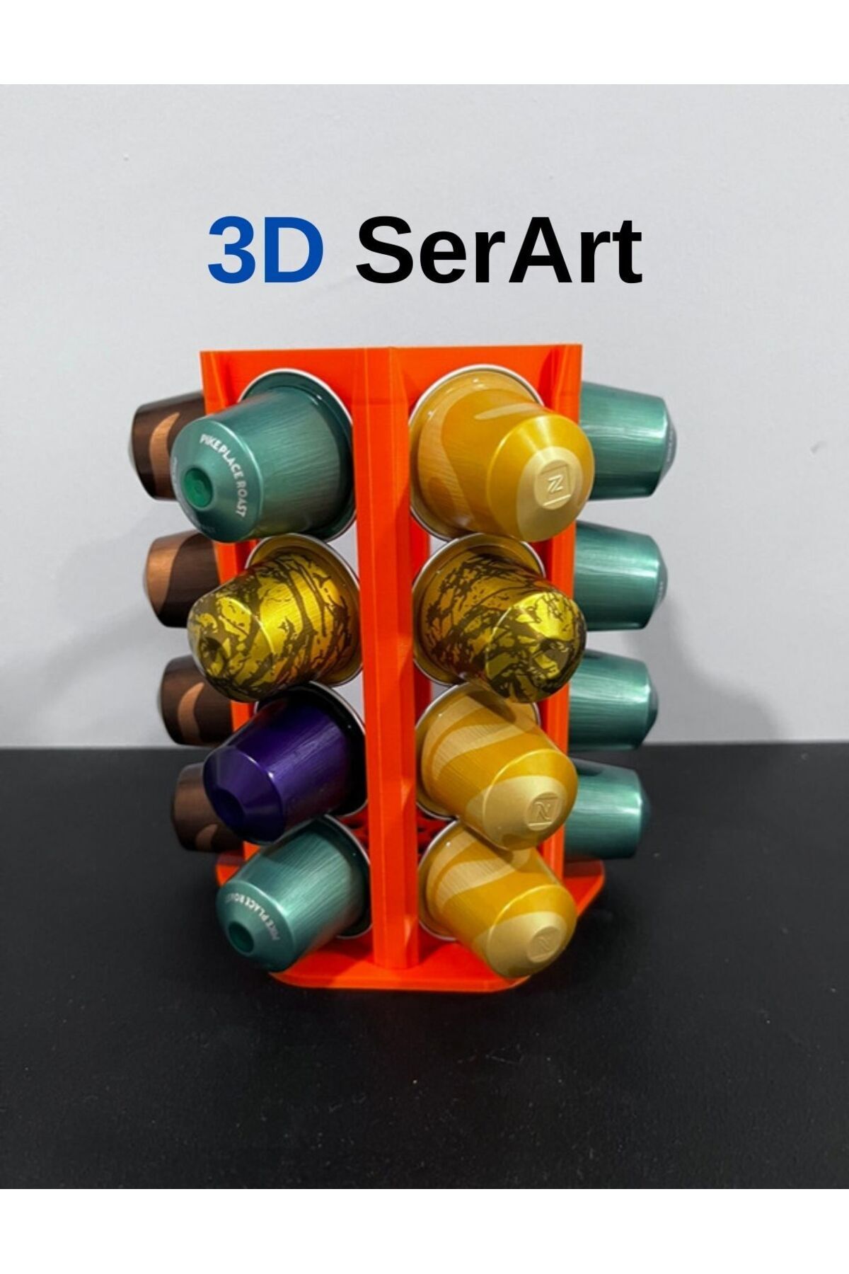 3D SerArt Dekoratif Kapsül Kahve Uyumlu Kapsül Kahve Stantı 24'lü