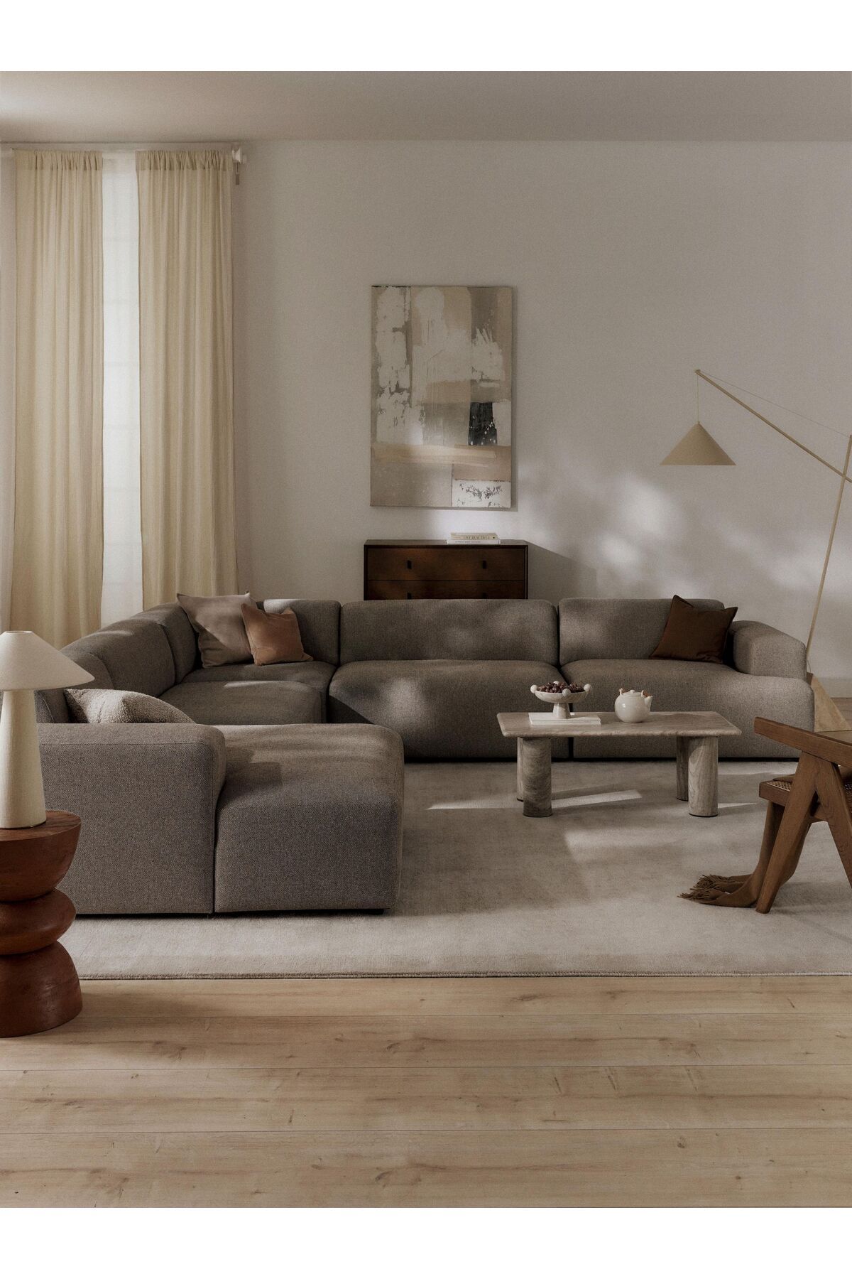 S Home Design Concept Molly Xl Köşe Koltuk Takımı Sol Köşe Keten Vizon ...