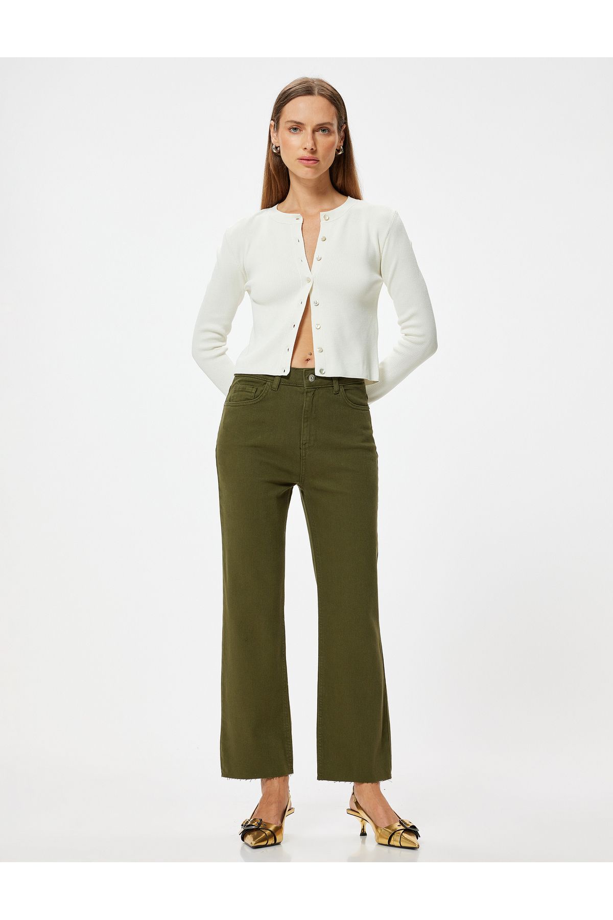 شلوار کمری استاندارد باریک Fit Flare Leg - Kick Flare Jean