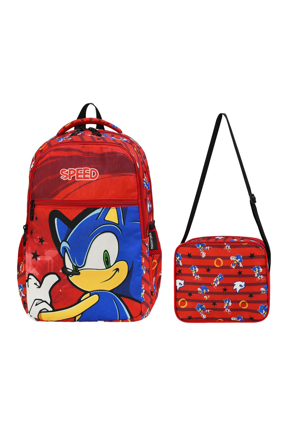 Esbuik Set De Genți De Școală Ortopedice Pentru Băieți De Sezon Nou - Set De 2 Cu Model De Viteză (gantă De Școala+gantă De Transport) Masculin - One