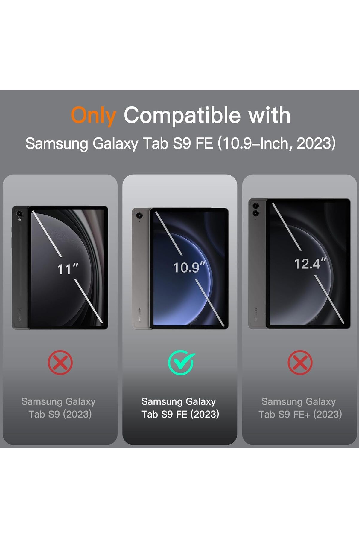 CepLab-Samsung Galaxy Tab S9 FE SM-X510 X516 X518 - 10.9" Adjustable 360° Tablet Case 2