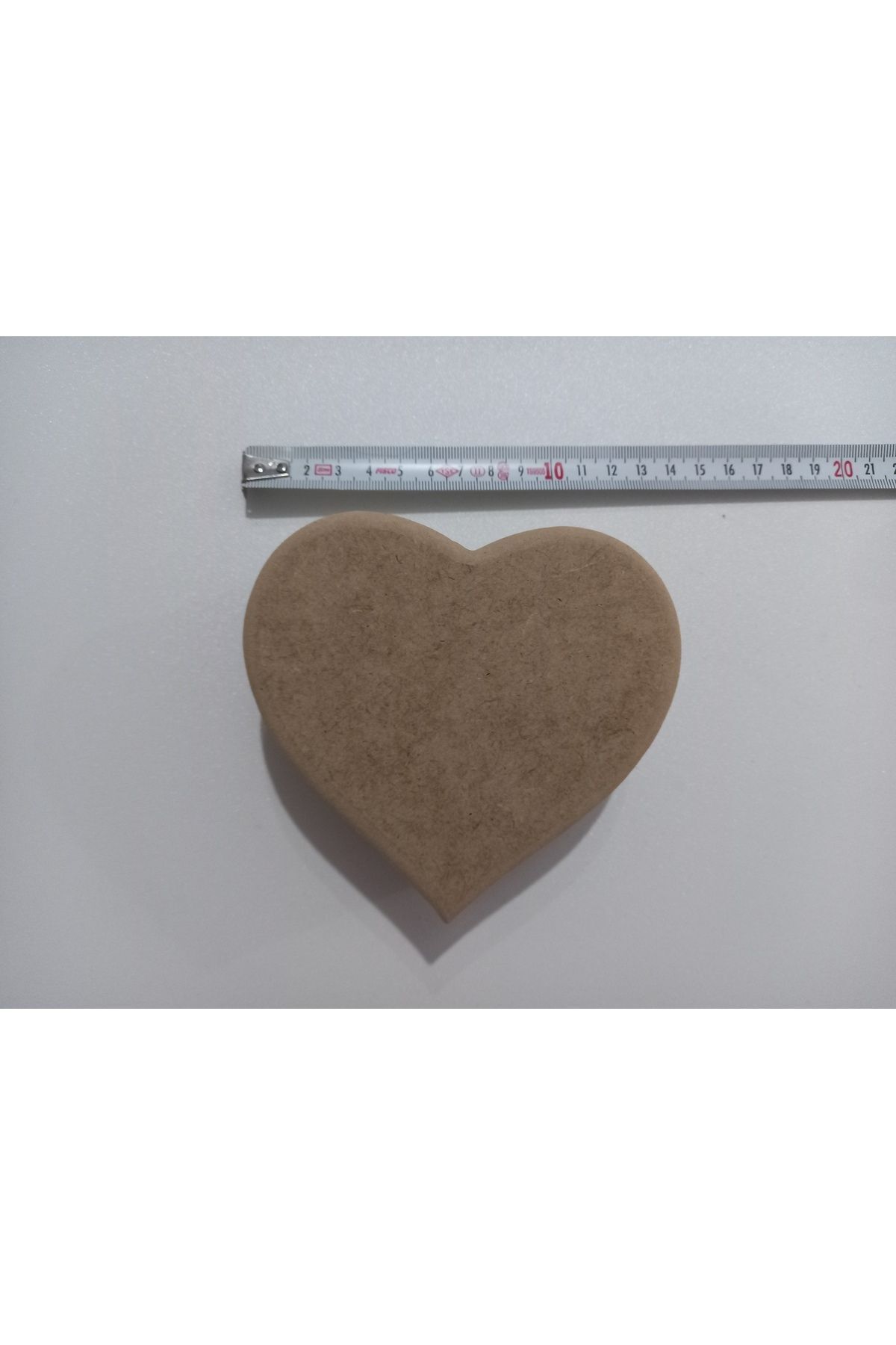 Kırmızı Kozalak Ahsap buyuk boy boyama ürünü kalp kutu