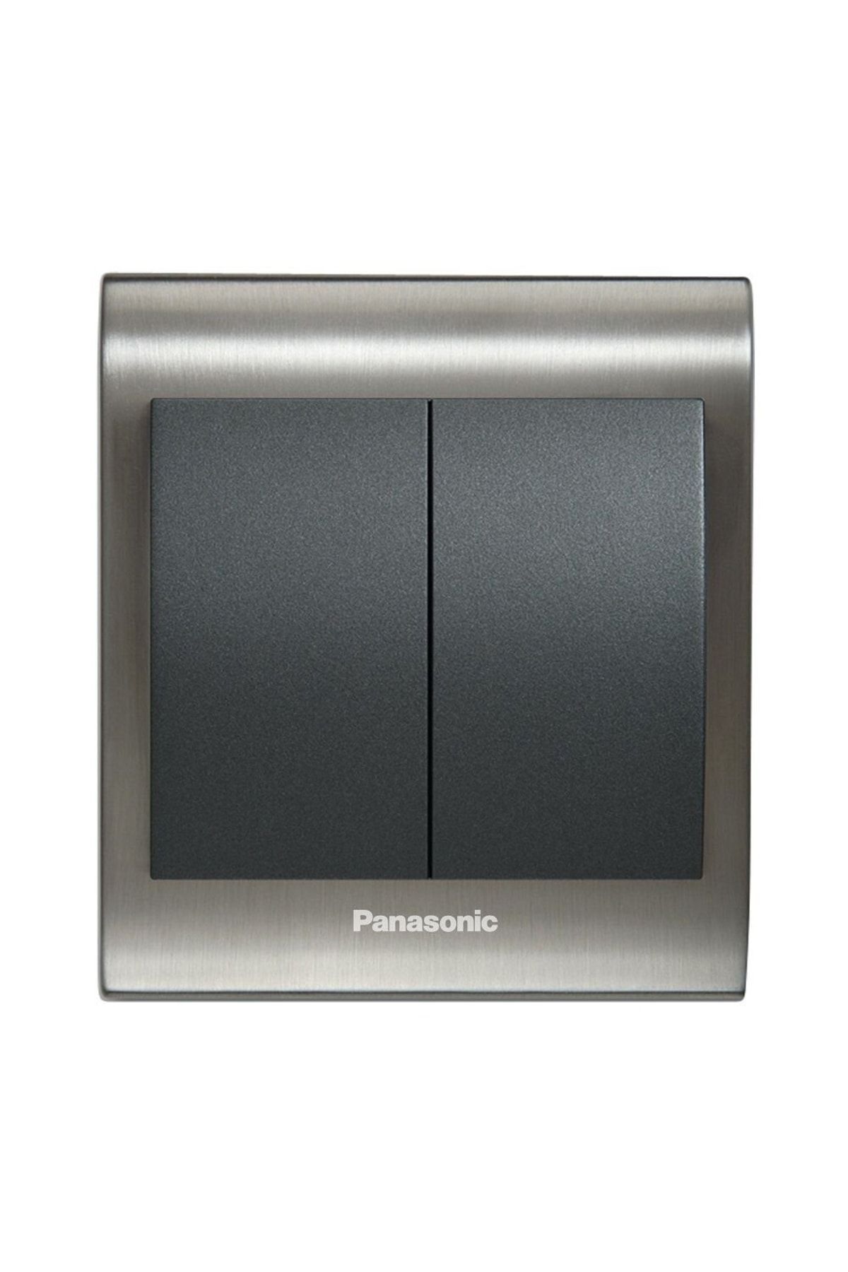 Panasonic Viko Thea Blu Ikili Anahtar, Çerçeve Inox+beyaz, Kapak