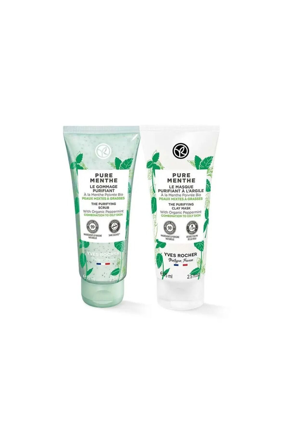 Yves Rocher Karma/Yağlı Ciltlere Özel Haftalık Rutin Seti 75ml + 75ml