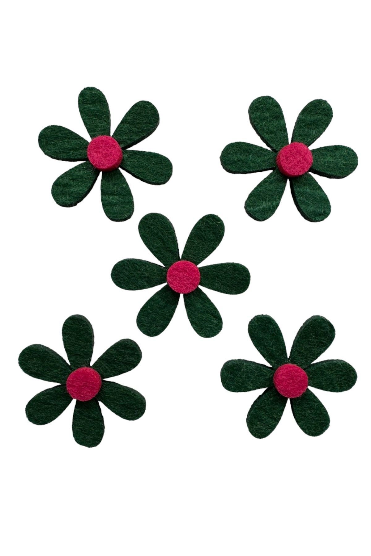 kalben accessories Keçe Çiçek Figür 20 Adet-4cm-keçe Figür,keçe Malzemesi,keçe,çiçek Figür