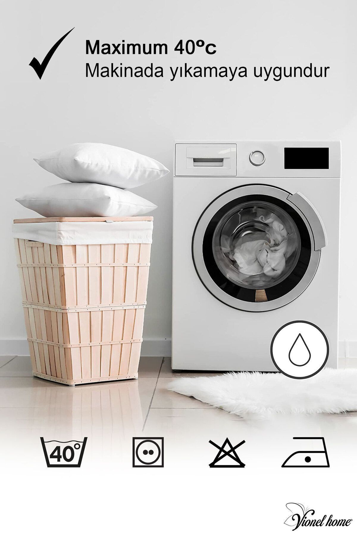 Vionel Home Antialerjik Bebek Yastığı, Boncuk Silikon Yastık, %100 Pamuklu Kılıf, 200gr fotoğrafı 5 (önizleme)