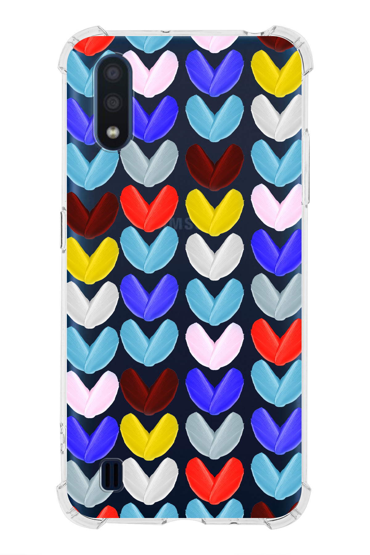 Samsung Galaxy A01 Uyumlu Water Color 1 Baskılı Şeffaf Köşe Korumalı Antişok Kılıf