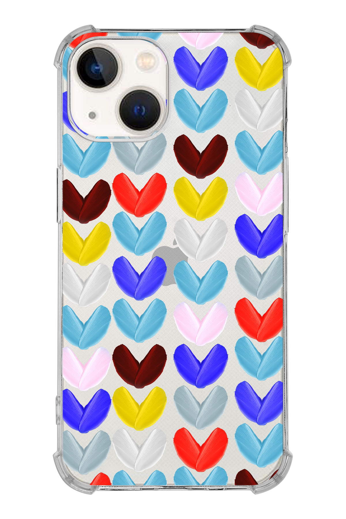 iPhone 13 Mini Uyumlu Water Color 1 Baskılı Şeffaf Köşe Korumalı Antişok Kılıf