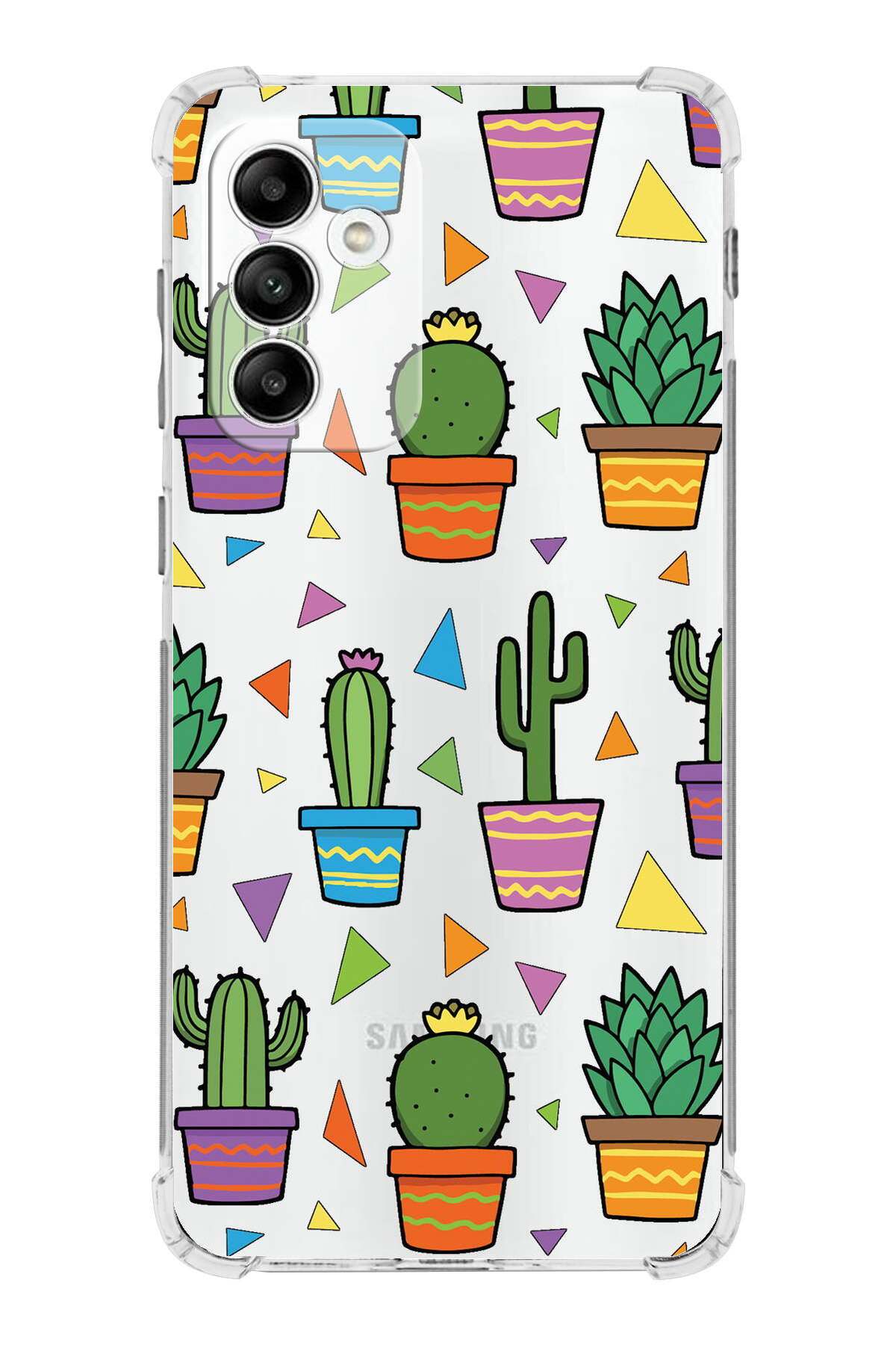 PrinriFy Samsung Galaxy M23 Uyumlu Water Color 4 Baskılı Şeffaf Köşe Korumalı Antişok Kılıf