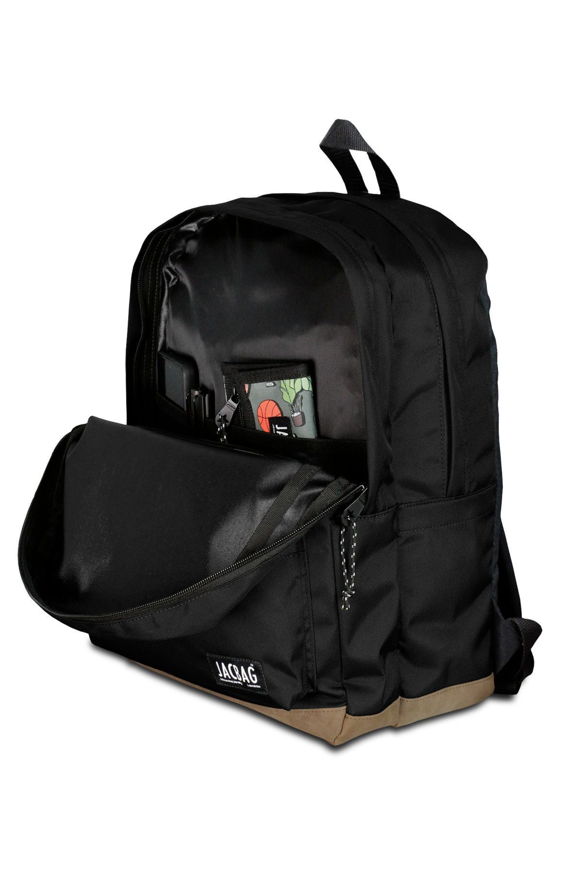 کوله پشتی زنانه مشکی jacbag | Jac-56-Campus اورجینال - تصویر 5