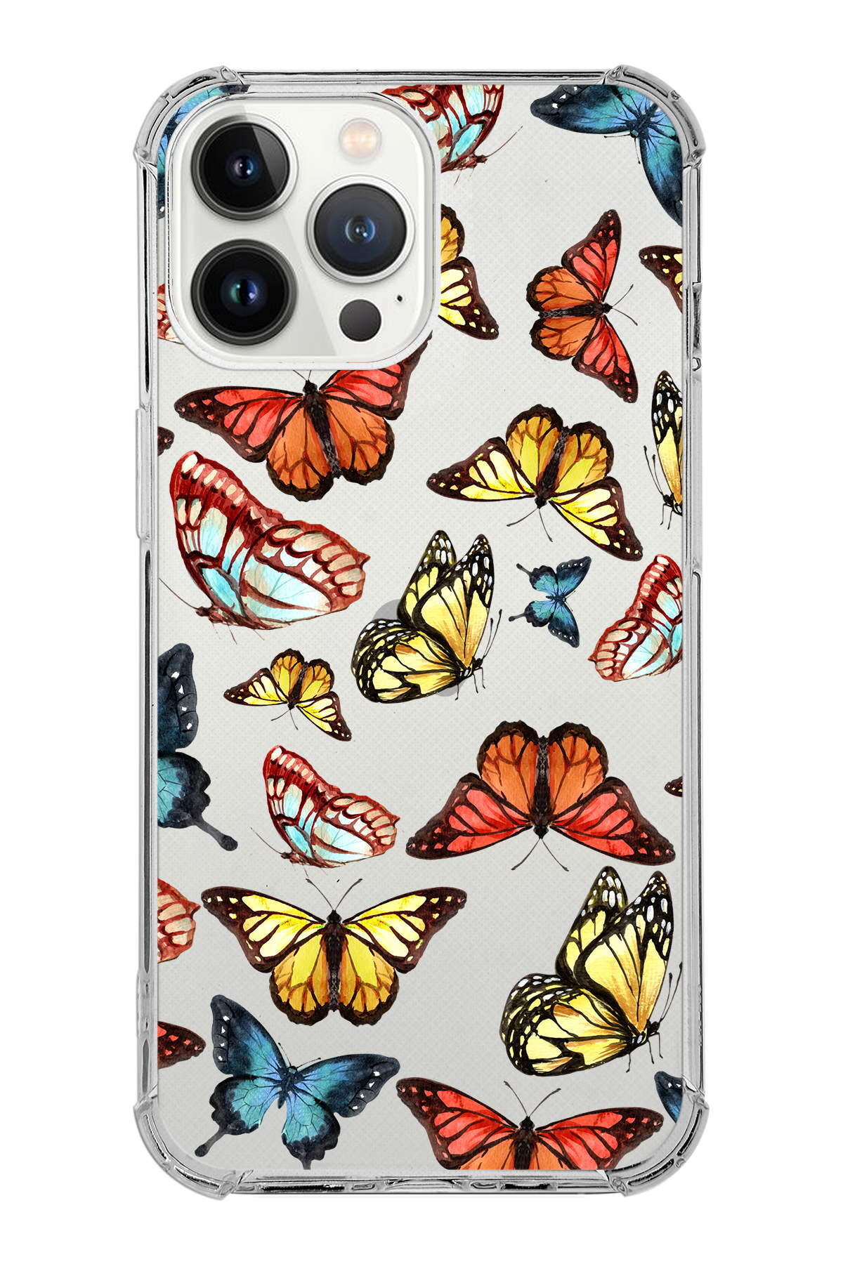 iPhone 13 Pro Uyumlu Water Color 2 Baskılı Şeffaf Köşe Korumalı Antişok Kılıf