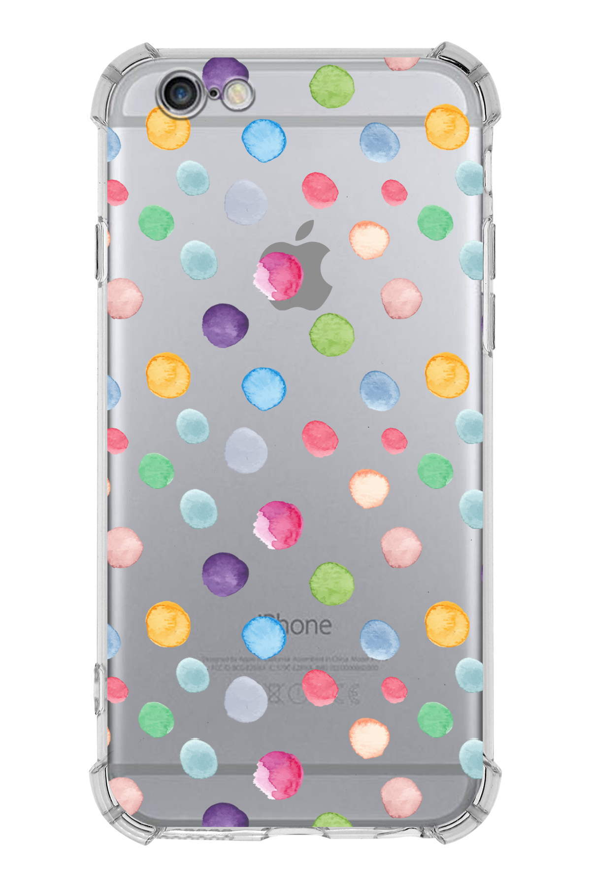 PrinriFy Apple iPhone 6 Plus Uyumlu Water Color 6 Baskılı Şeffaf Köşe Korumalı Antişok Kılıf