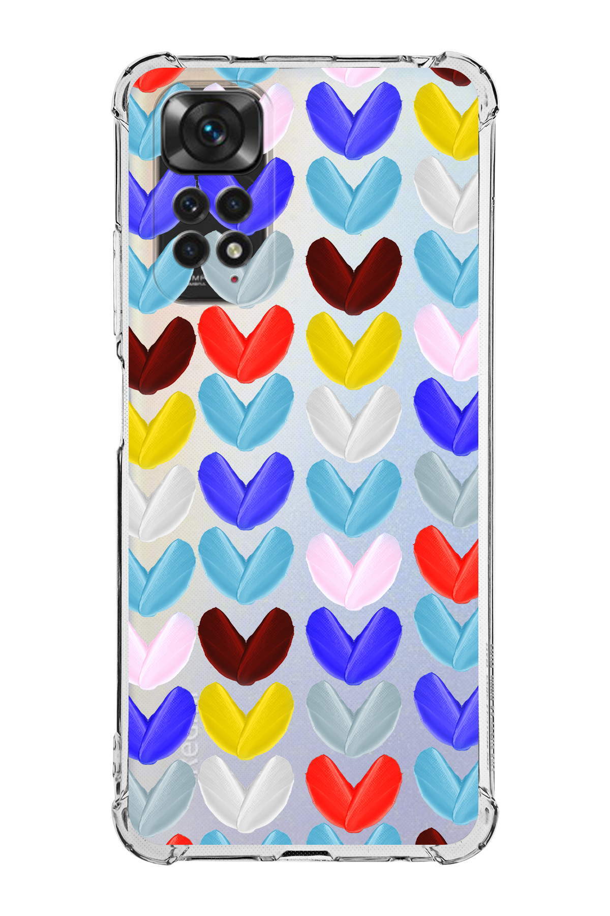 PrinriFy Xiaomi Redmi Note 11S Uyumlu Water Color 1 Baskılı Şeffaf Köşe Korumalı Antişok Kılıf