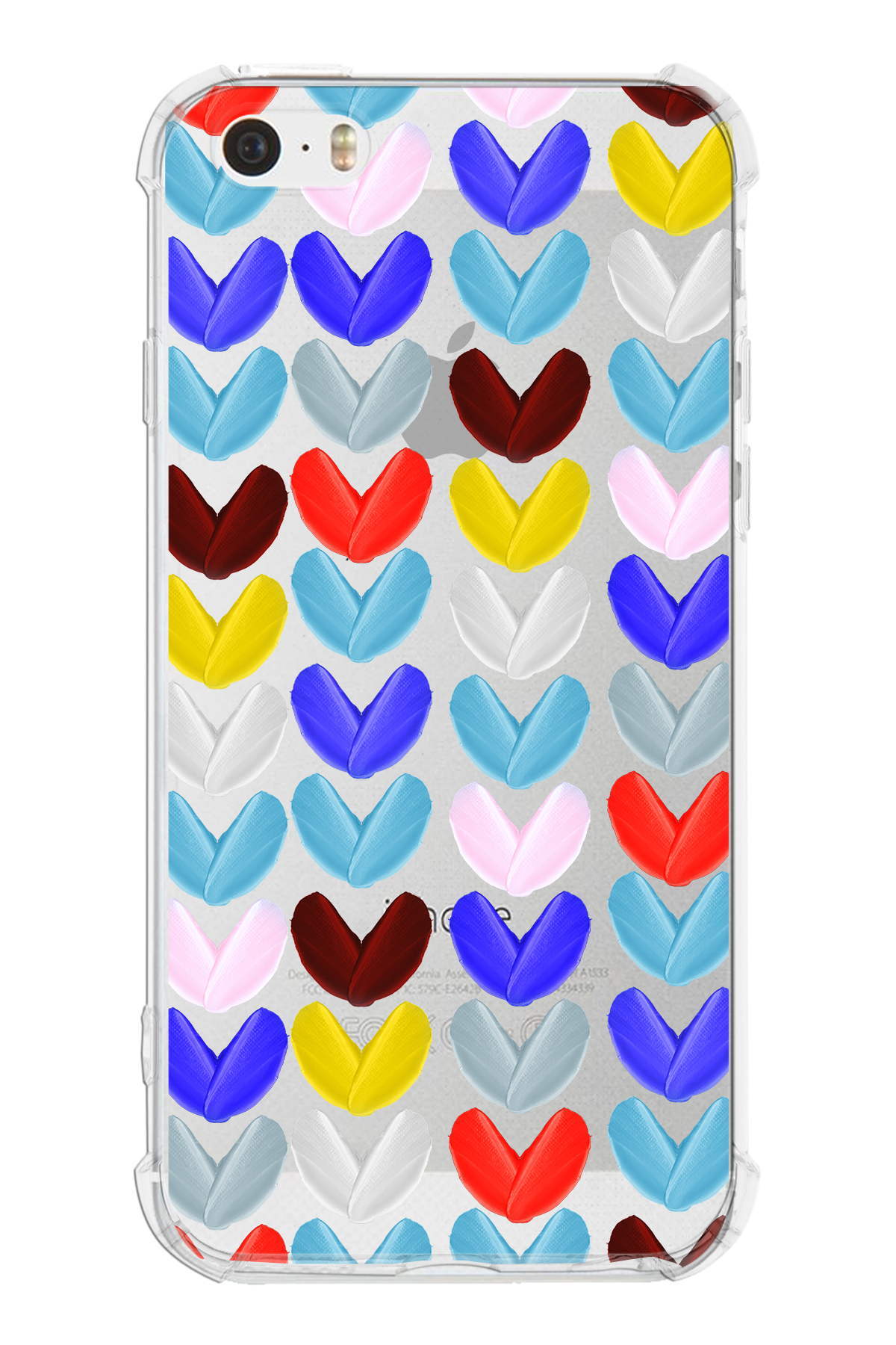 Iphone 5 Uyumlu Water Color 1 Baskılı Şeffaf Köşe Korumalı Antişok Kılıf