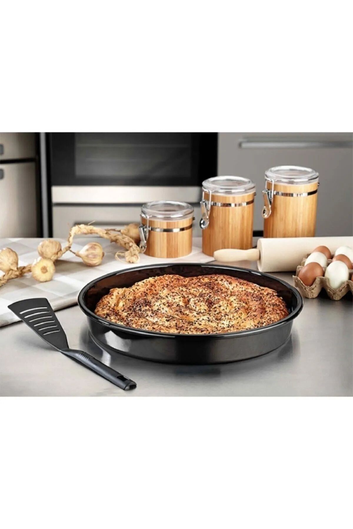 Emaye Fırın Tepsi Seti 34/38/42 Cm Boylarda 3 Adet Tepsi