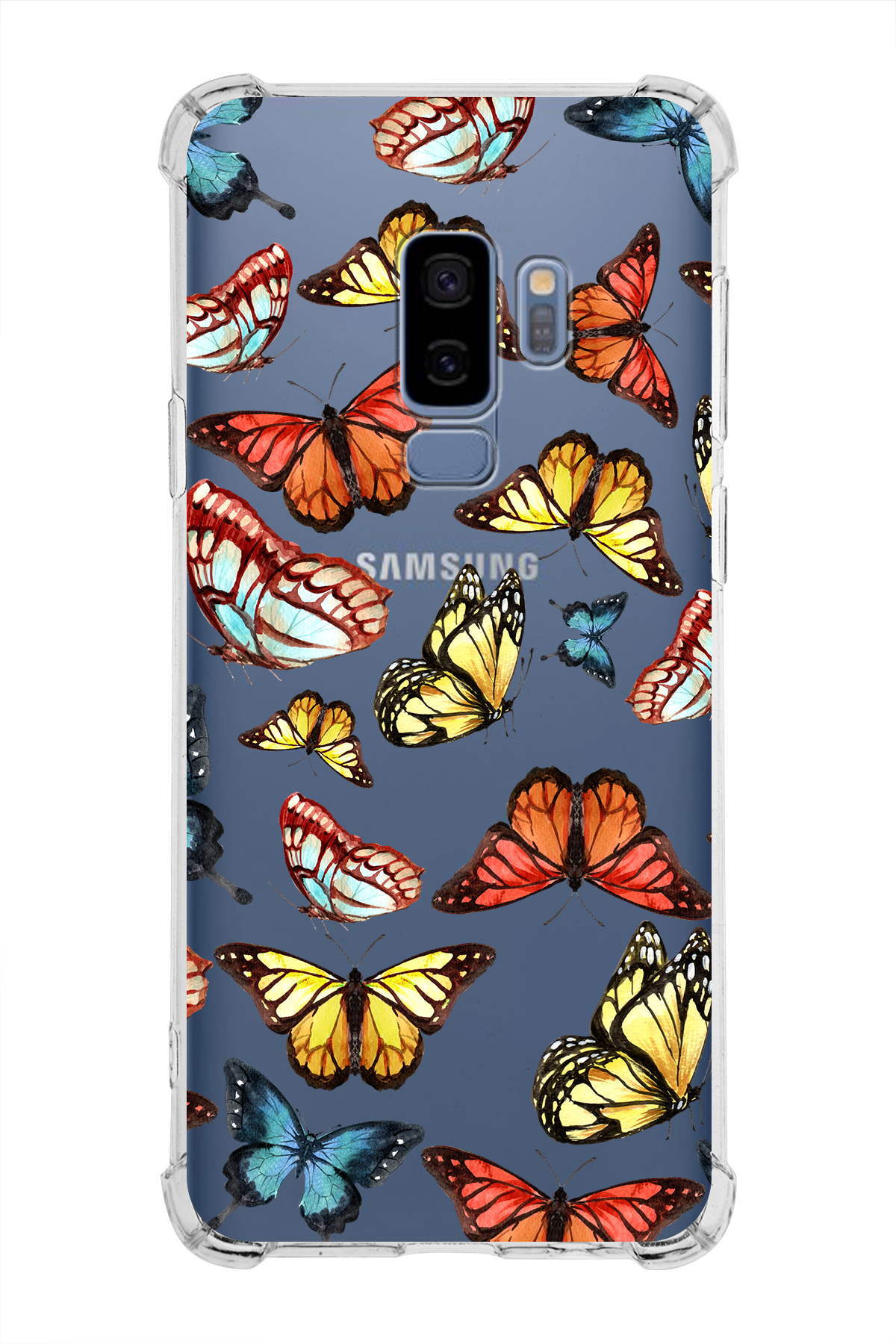 PrinriFy Samsung Galaxy S9 Plus Uyumlu Water Color 2 Baskılı Şeffaf Köşe Korumalı Antişok Kılıf