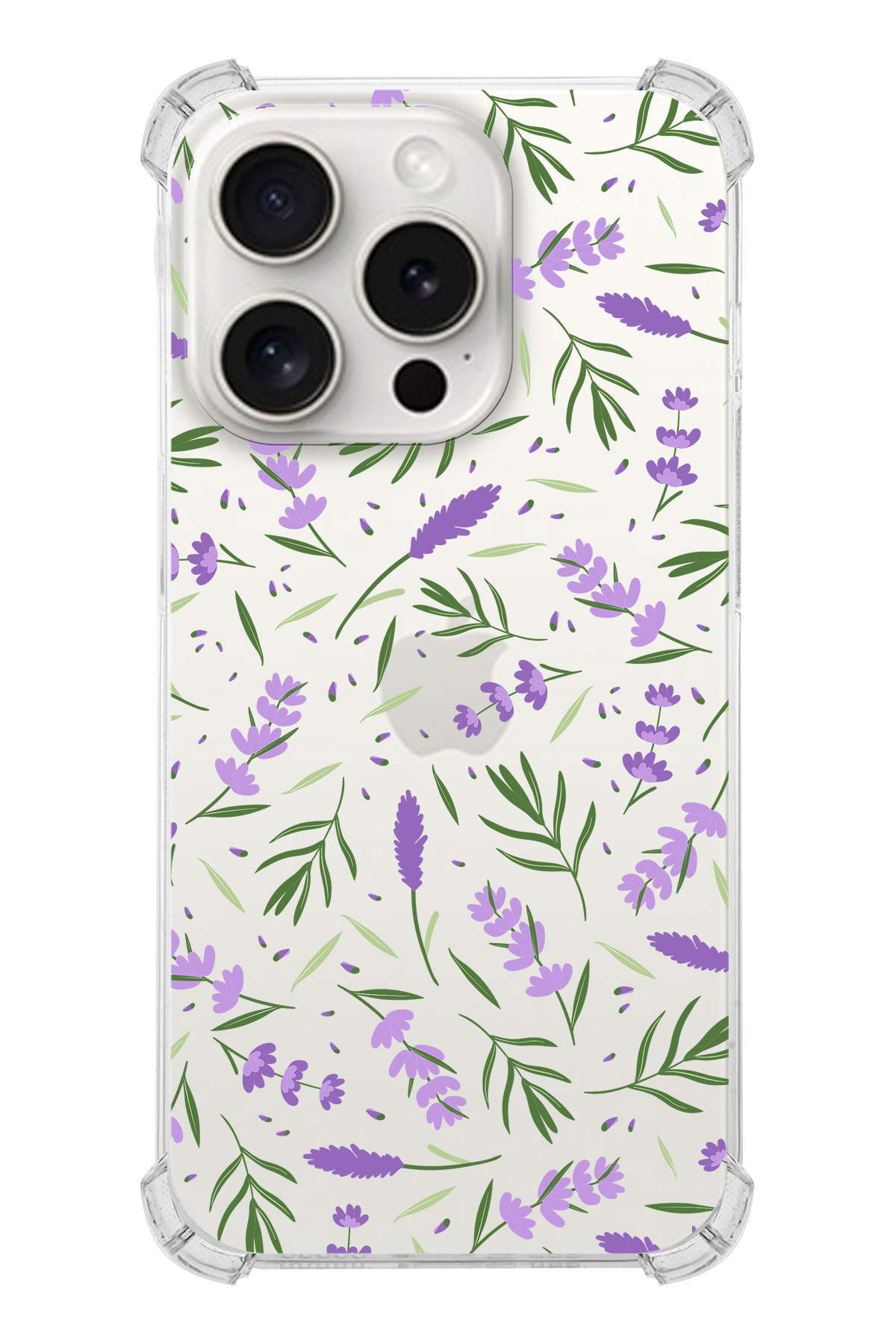 PrinriFy Apple iPhone 15 Pro Uyumlu Water Color 3 Baskılı Şeffaf Köşe Korumalı Antişok Kılıf