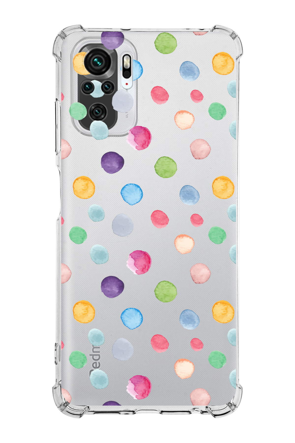 Redmi 10 Uyumlu Water Color 6 Baskılı Şeffaf Köşe Korumalı Antişok Kılıf