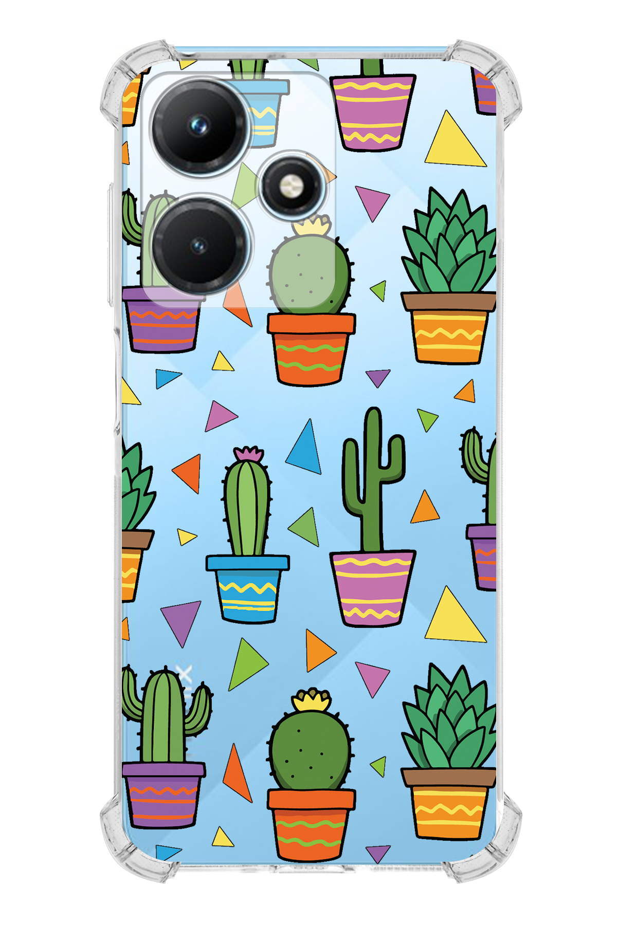 PrinriFy İnfinix Hot 30i Uyumlu Water Color 4 Baskılı Şeffaf Köşe Korumalı Antişok Kılıf